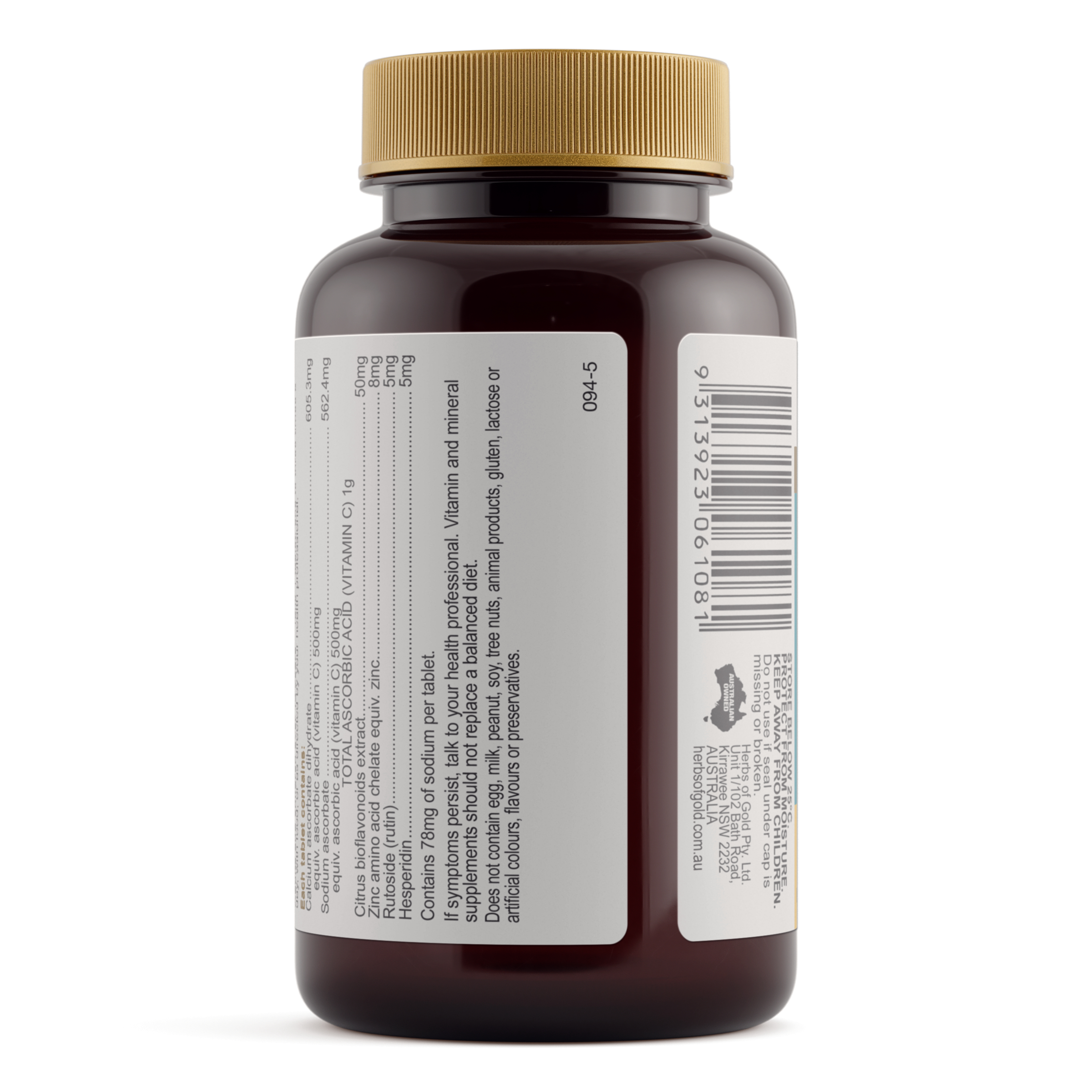 Herbs of Gold Vitamin C 1000 Plus - 60 tablets - Image 3