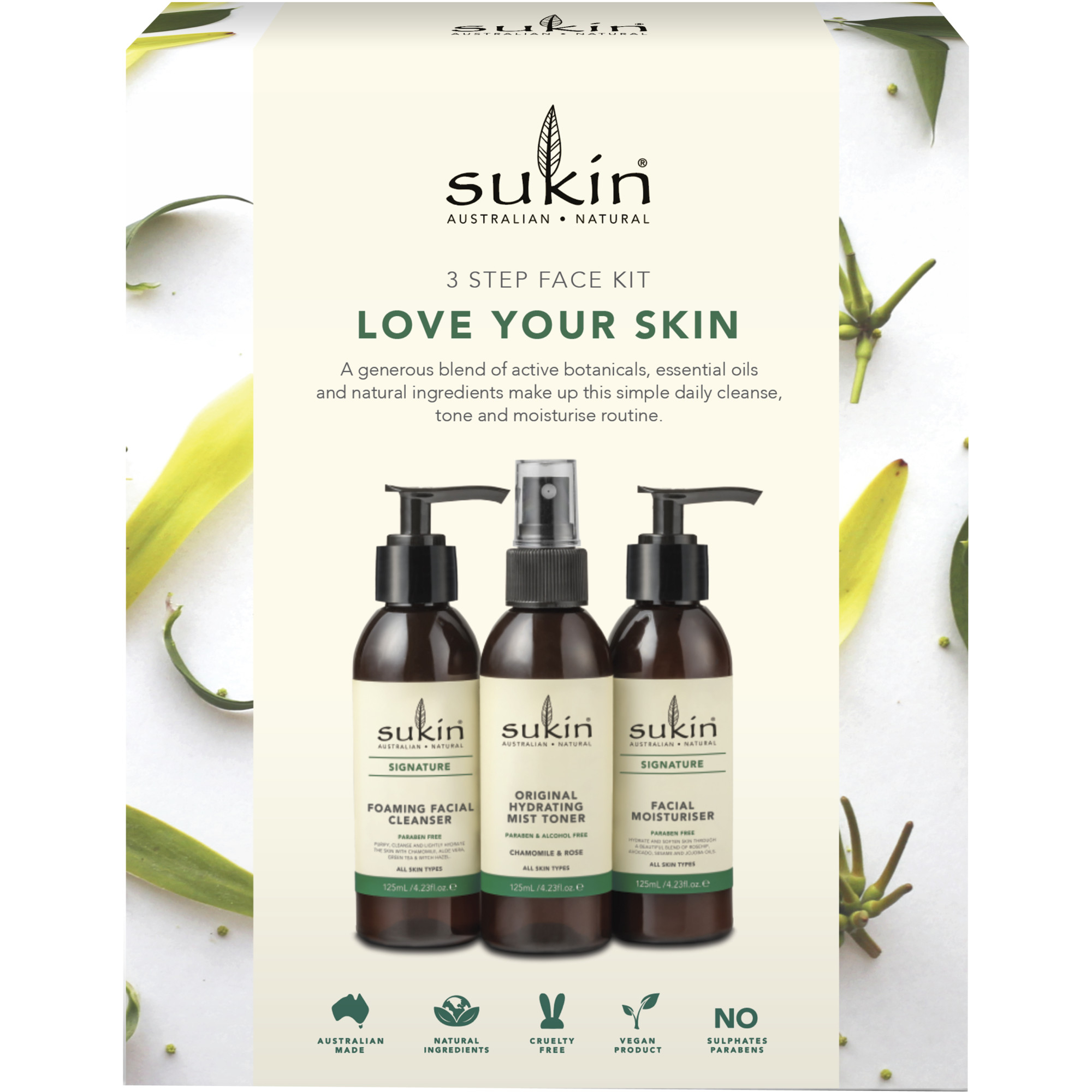 Sukin Love Your Skin Sensitive Pack 3 piece - Image 1