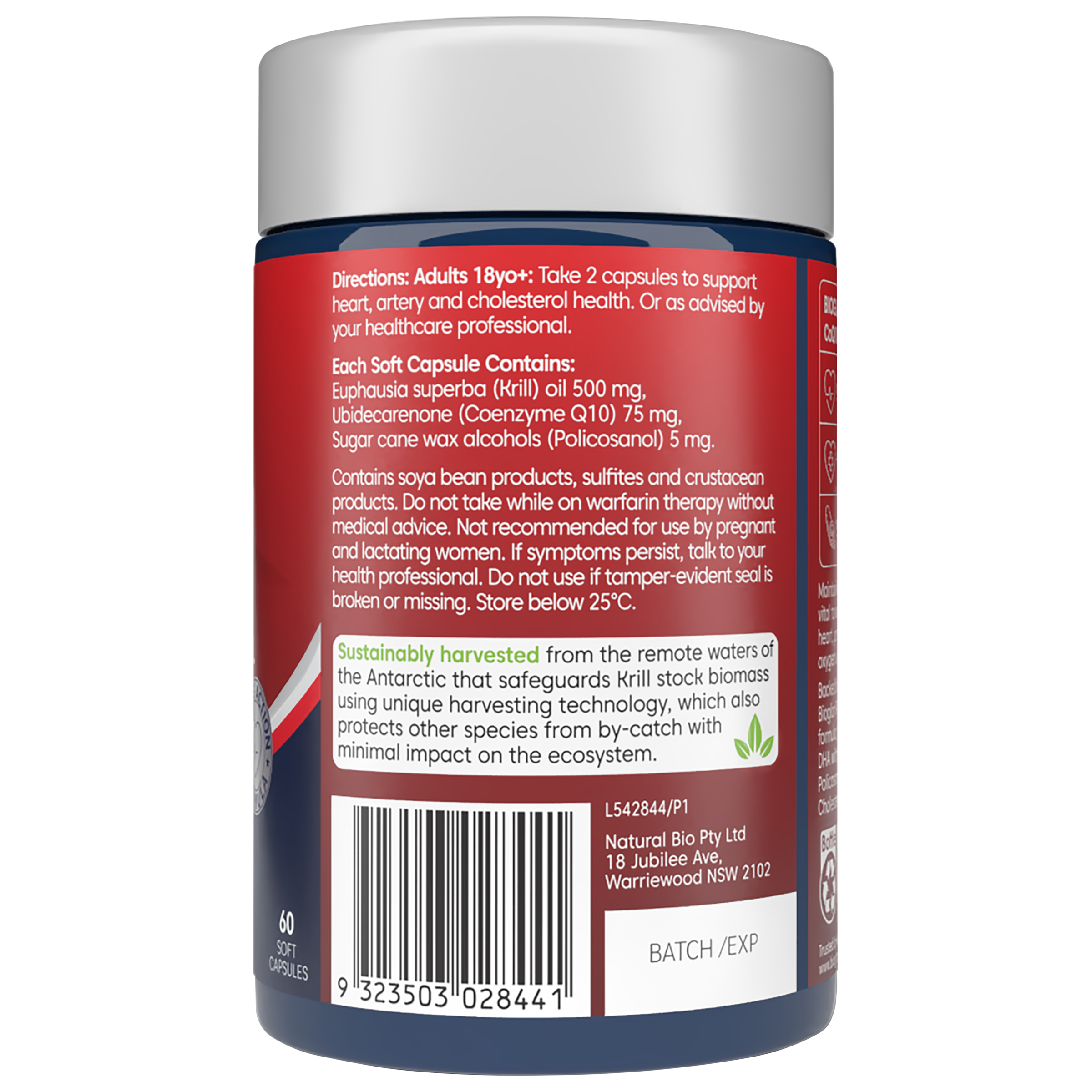 Bioglan Red Krill Oil Active Heart 60 capsules - Image 3