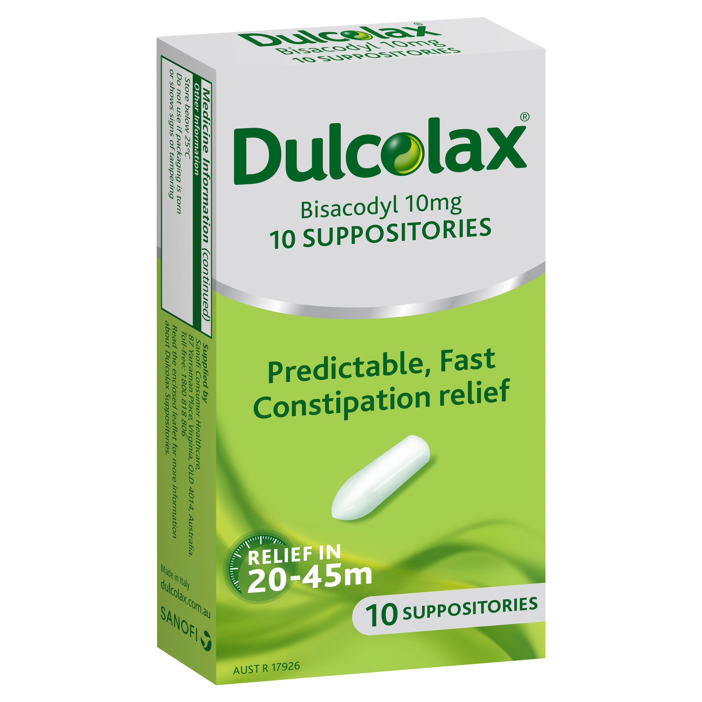Dulcolax Adult 10mg - 10 suppositories - Image 2