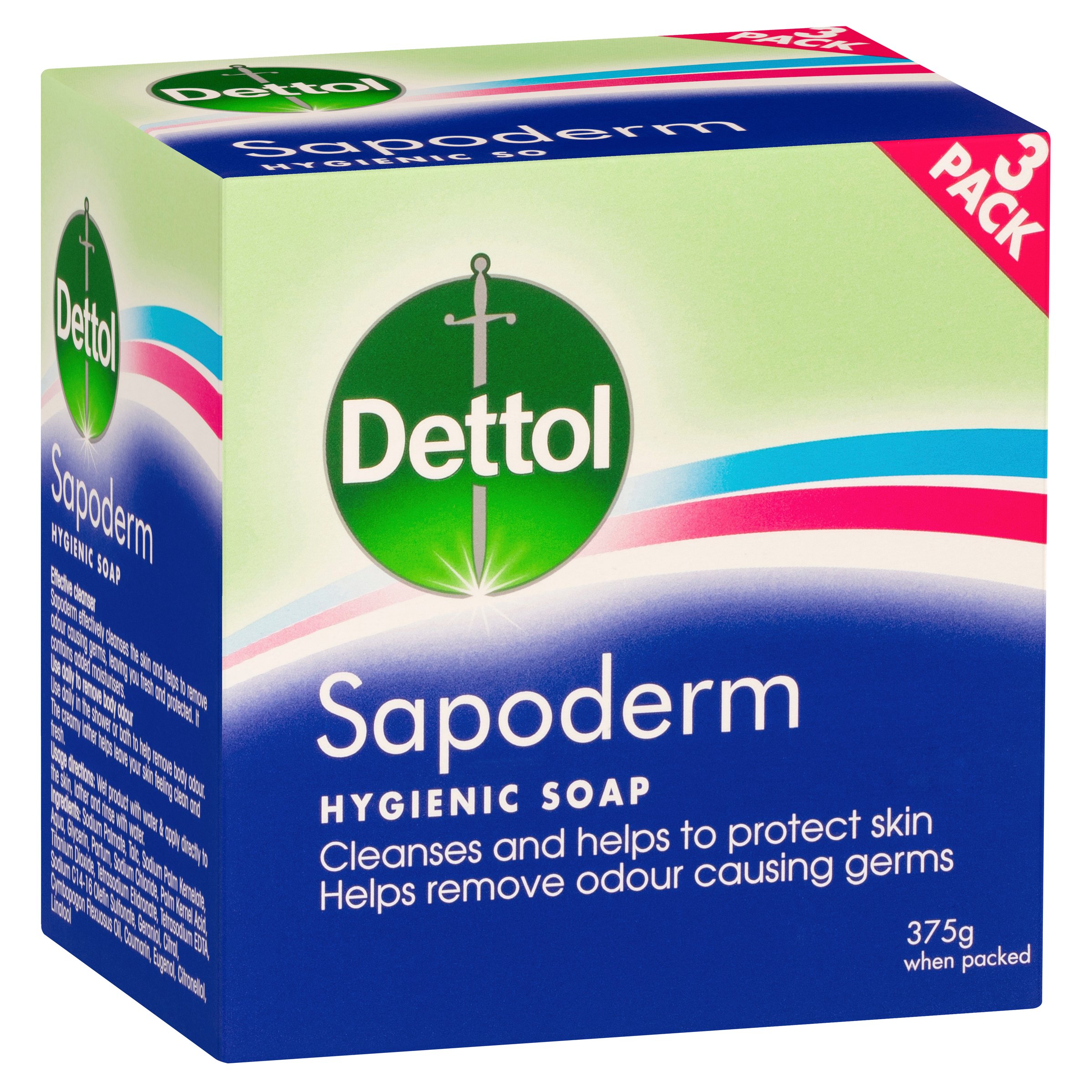 Dettol Sapoderm Hygienic Soap 125g - 3 Pack - Image 9