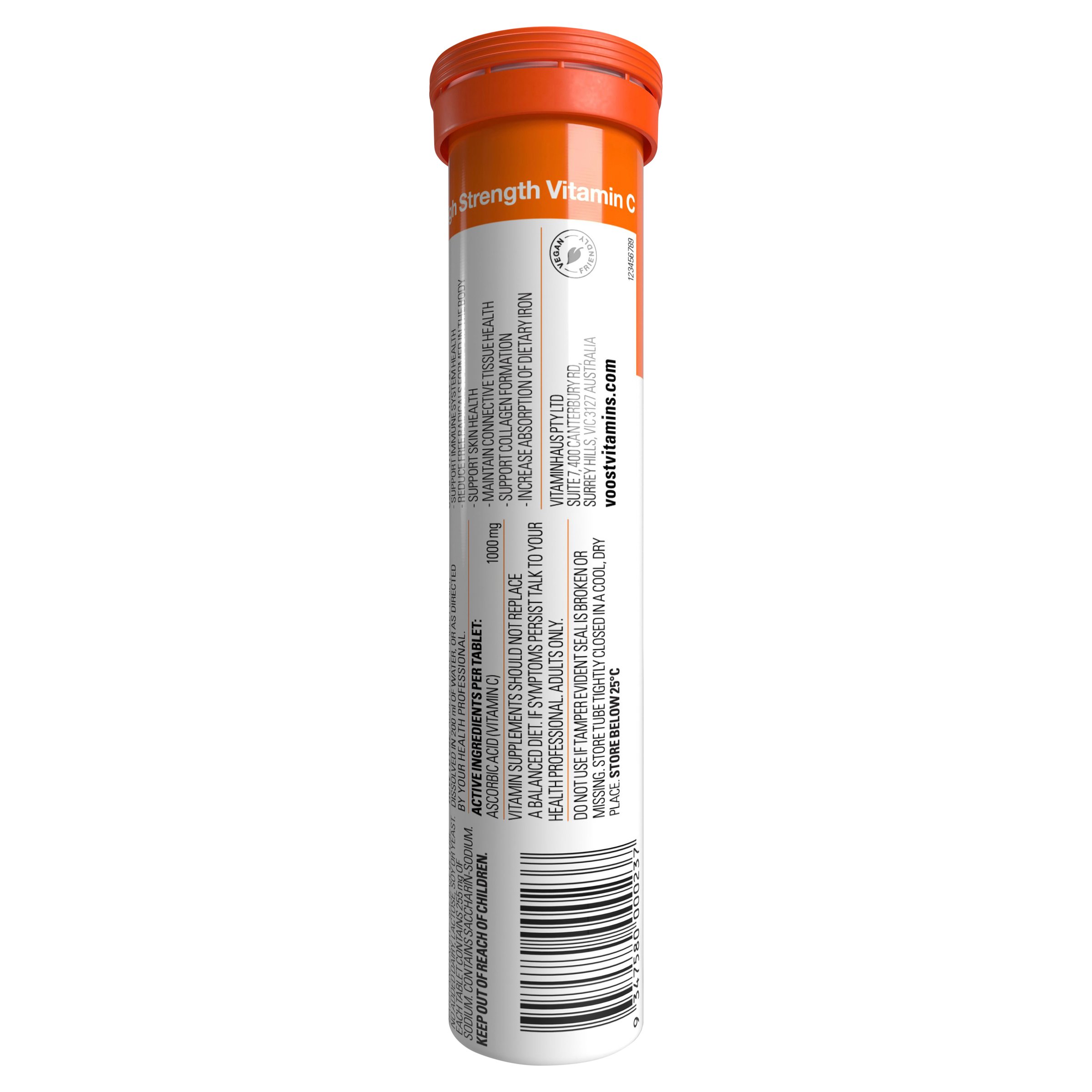 Voost Vitamin C Blood Orange Effervescent 20 tablets - Image 2