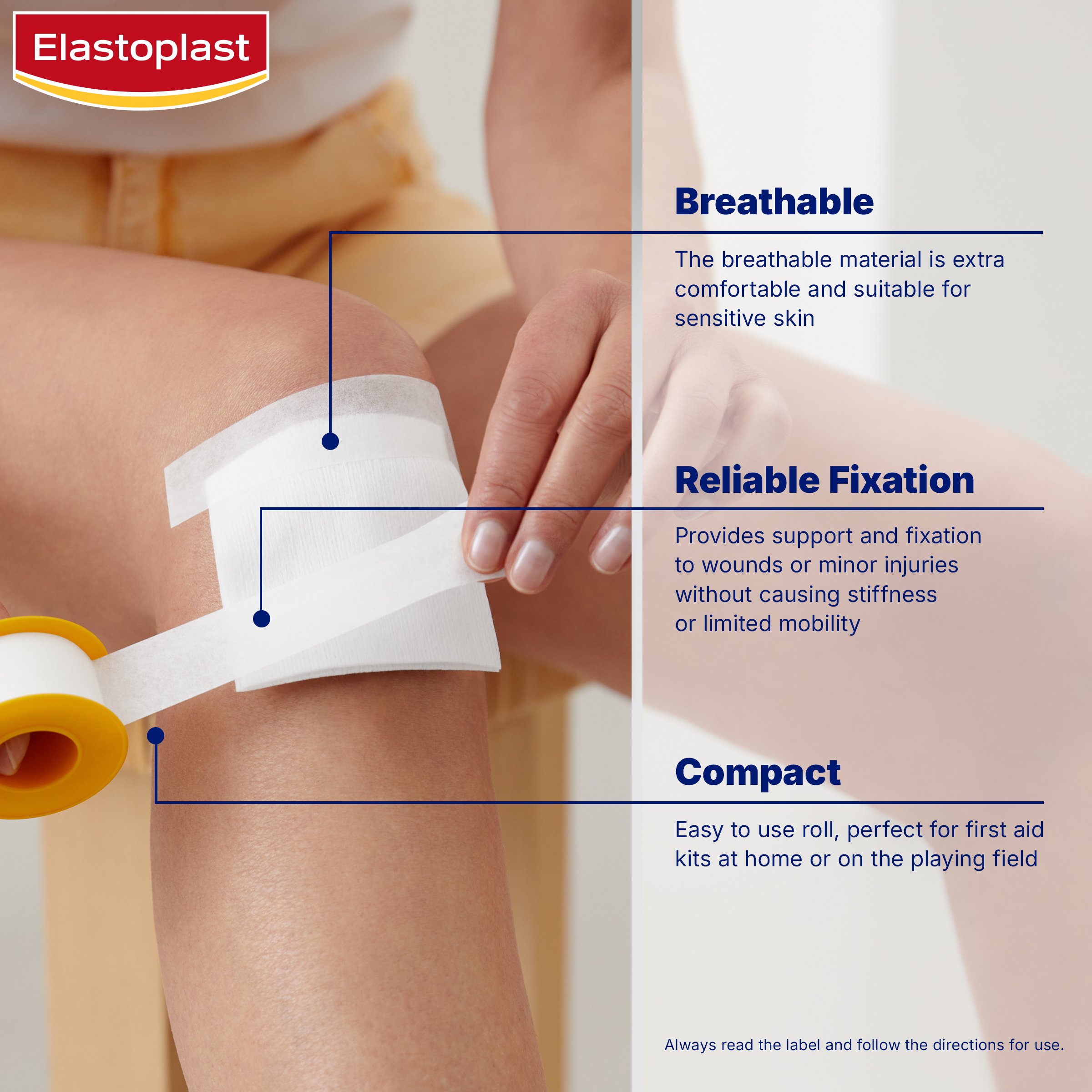 Elastoplast Sens Fixation Tape 2.5cm X 9m - 1 each - Image 4