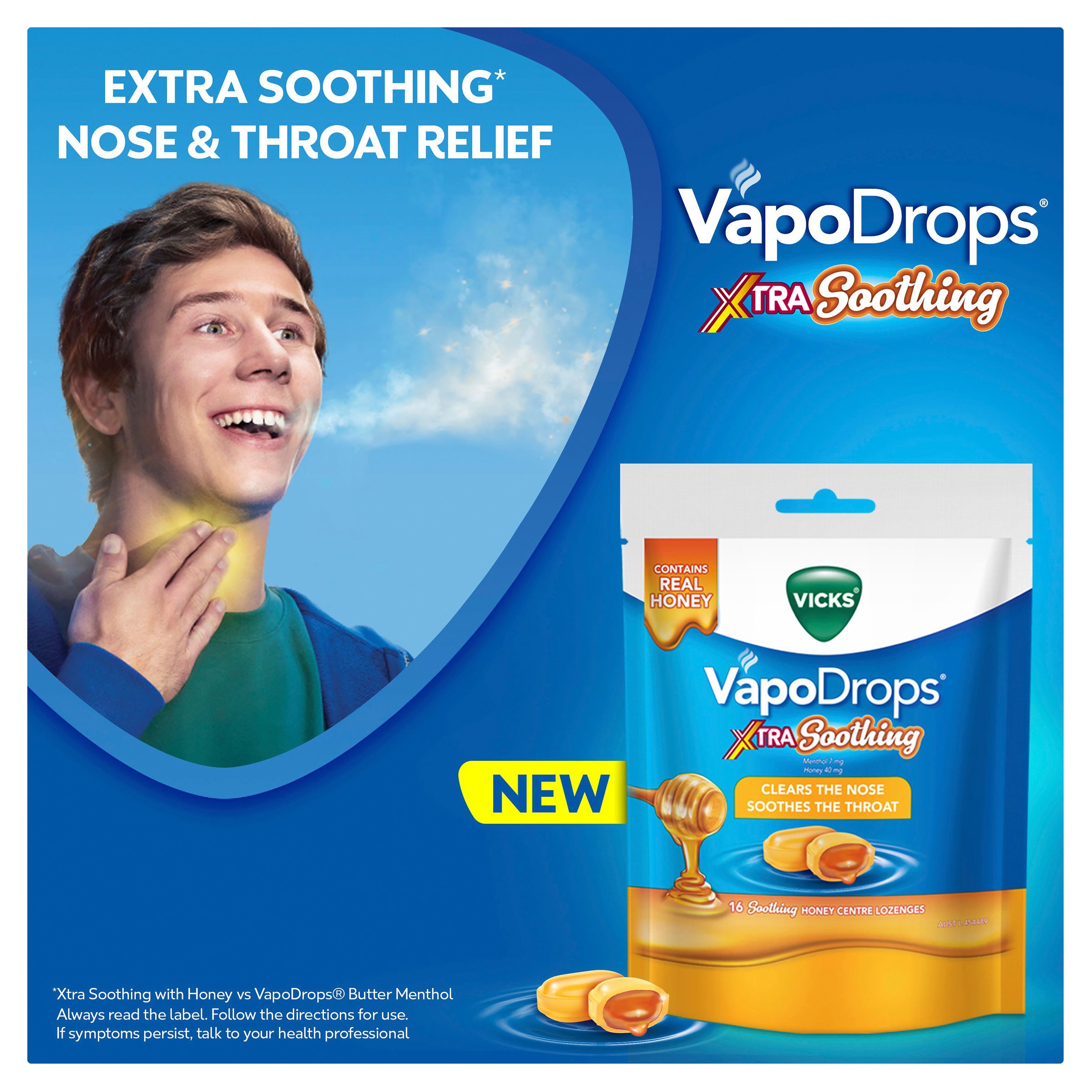 Vicks Vapodrops Xtra Soothing 16 lozenges - Image 7