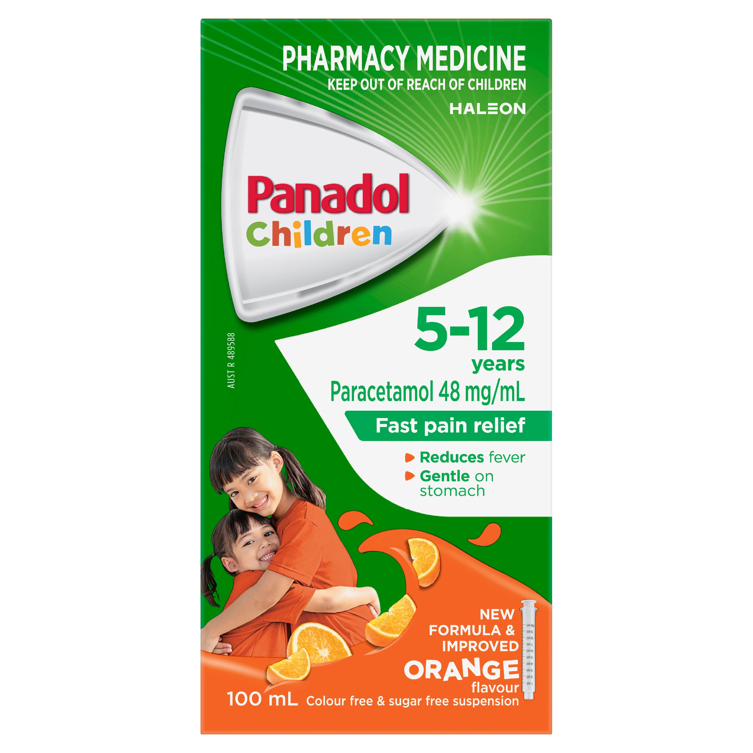 Panadol Children 5-12 Years Colourfree Suspension Orange Flavour 100ml - Image 1