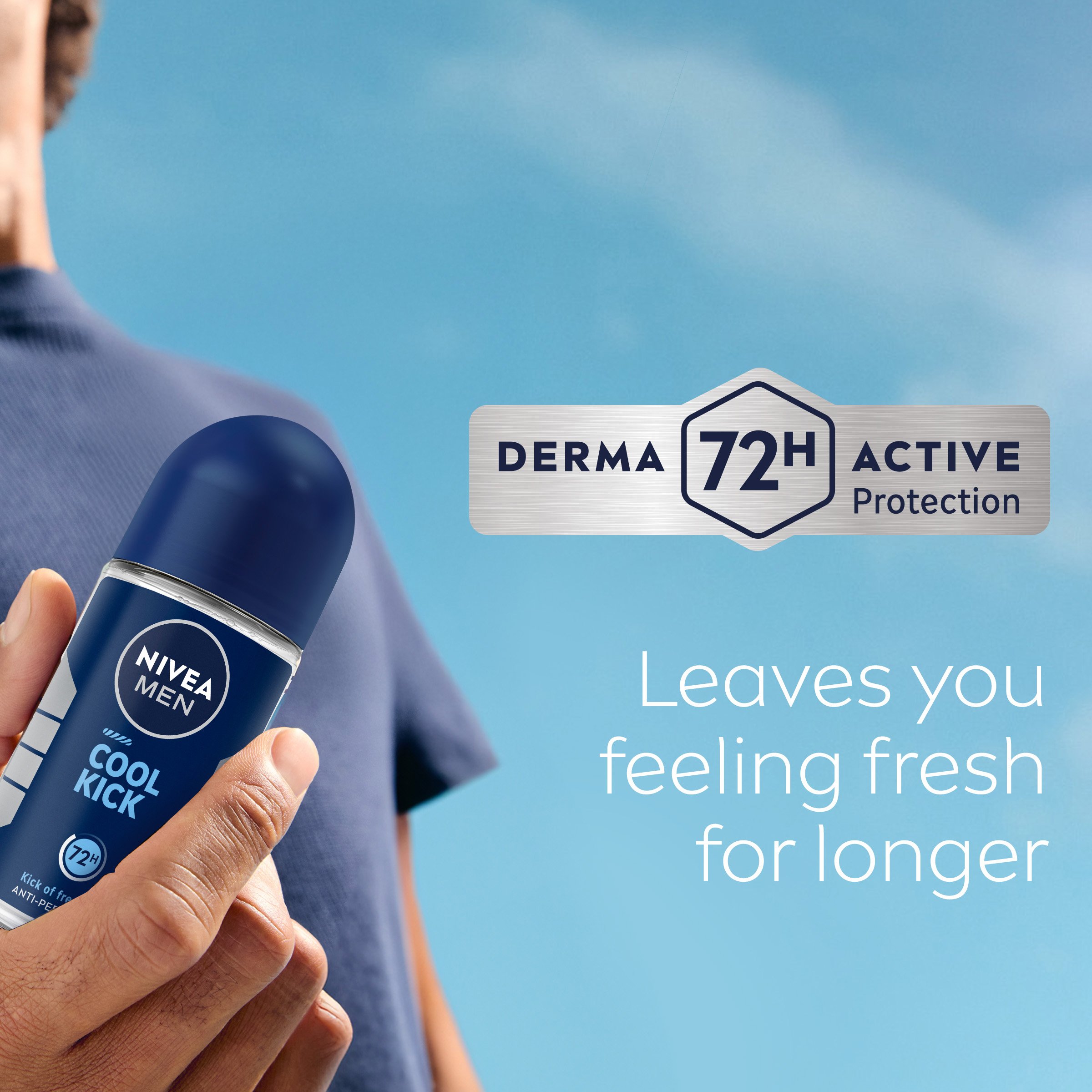 Nivea Men Cool Kick Anti Perspirant Deodorant Roll On 50ml - Image 7