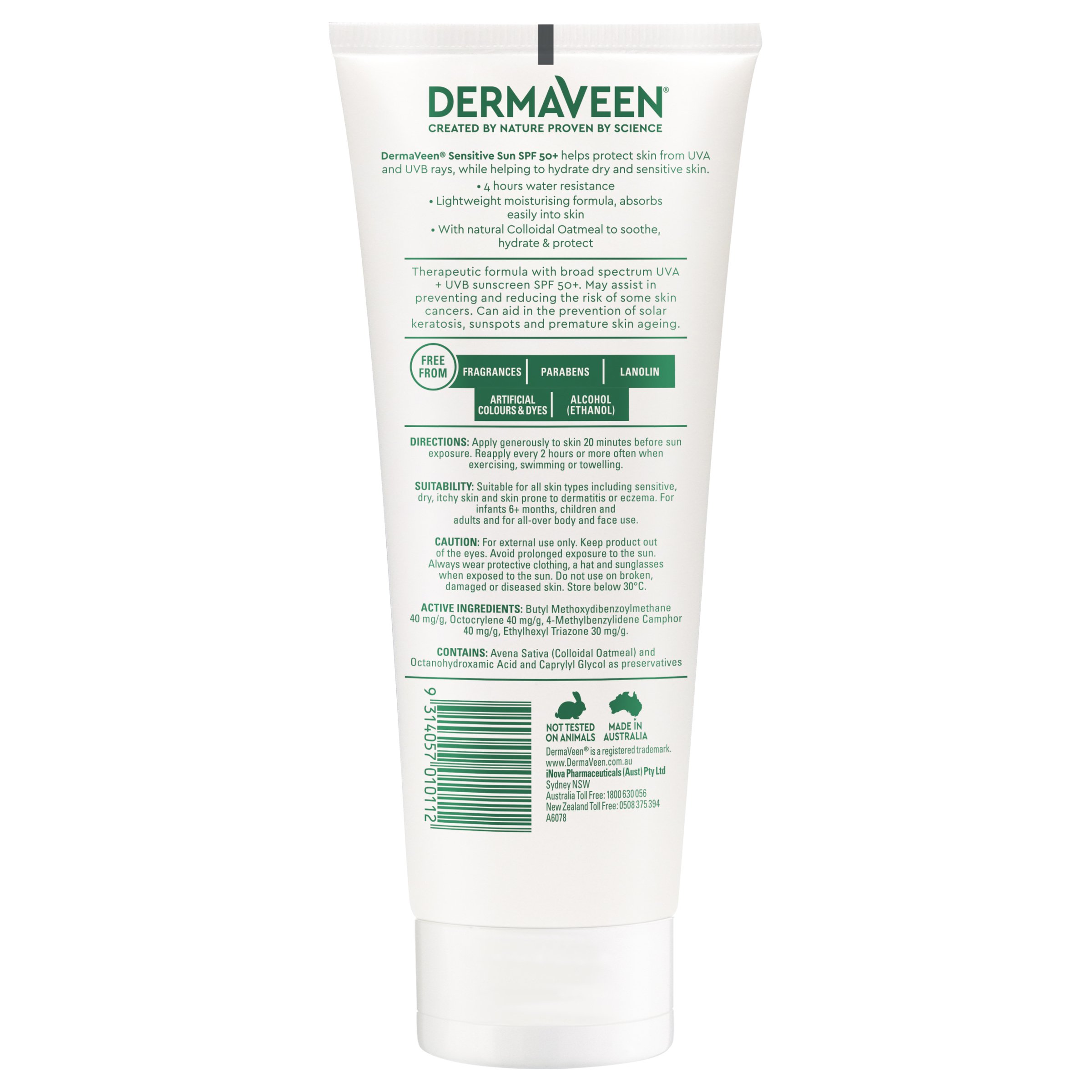DermaVeen Daily Nourish Body Moisturiser SPF50+ - 200g - Image 2