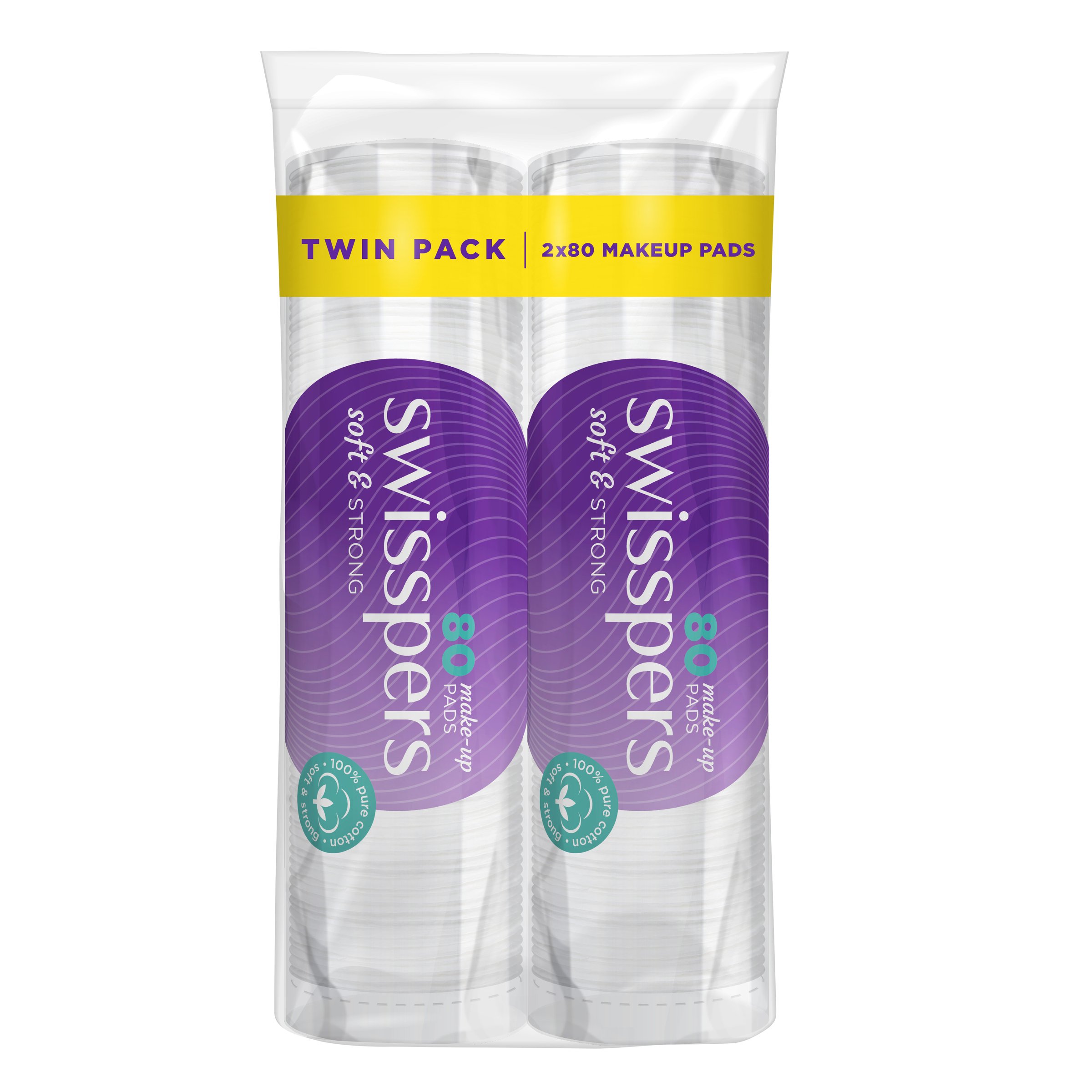 Swisspers Make Up Pads 80 Pads - 2 pack - Image 1