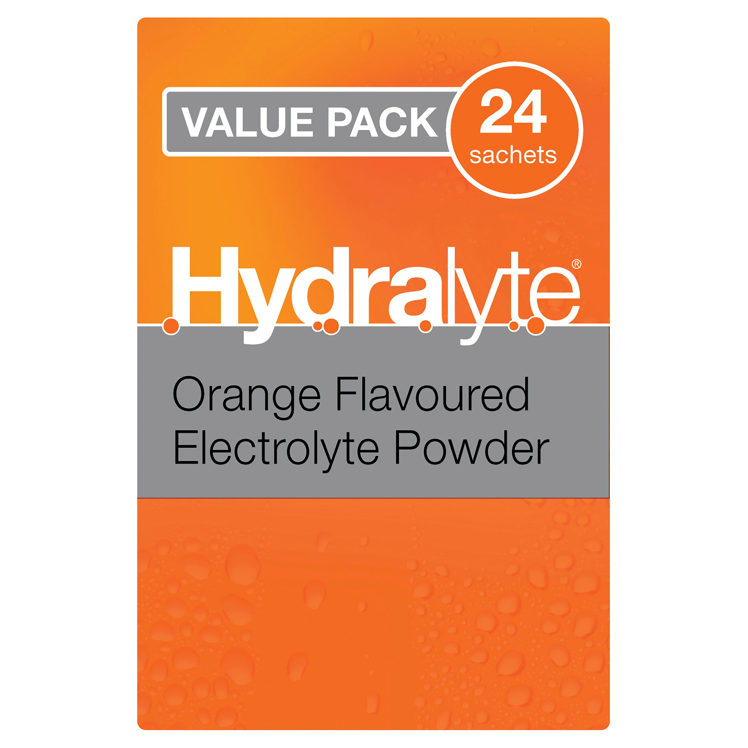 Hydralyte Electrolyte Powder Orange Flavoured Value pack 24 Sachets - Image 3