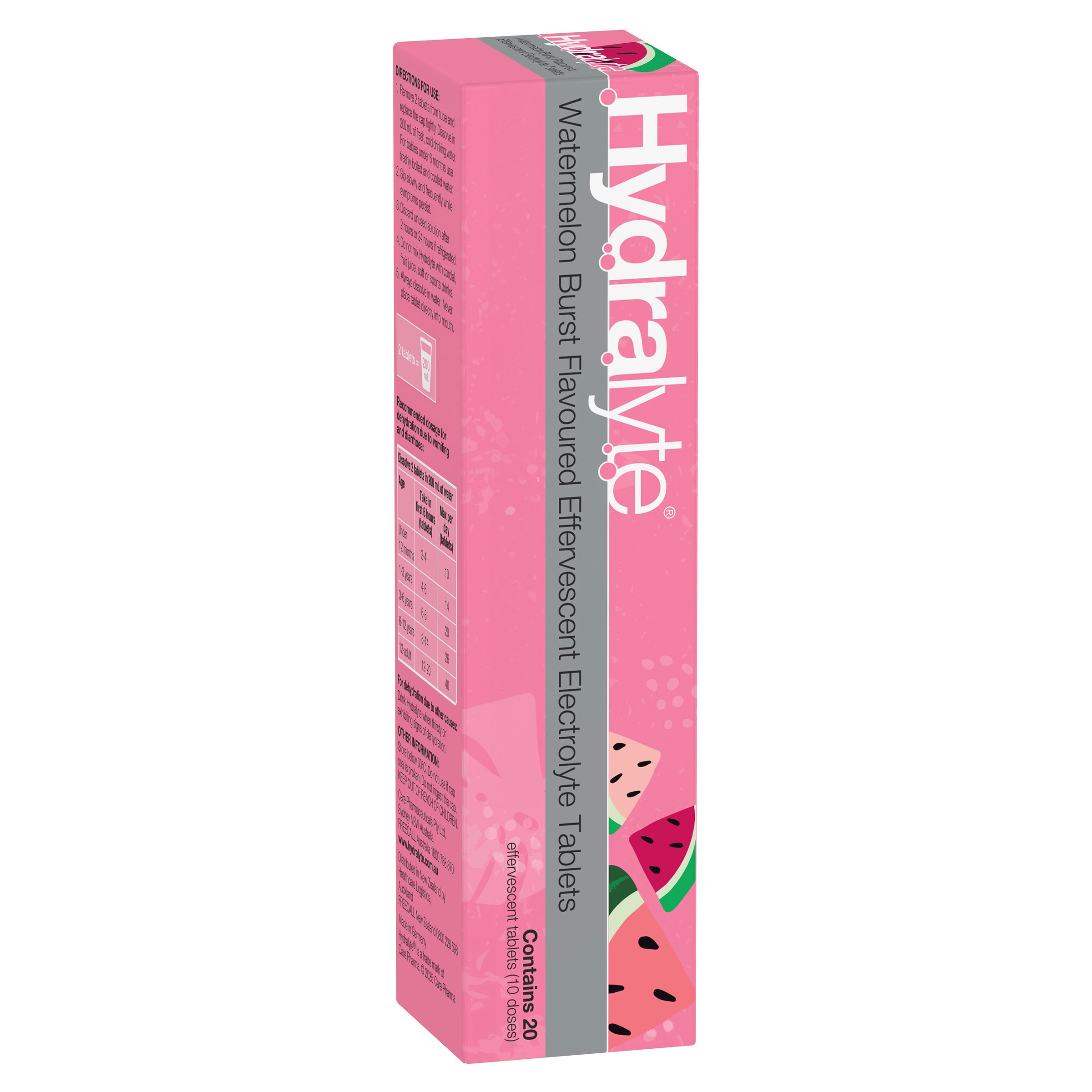 Hydralyte Effervescent Watermelon Burst 20 tablets - Image 12