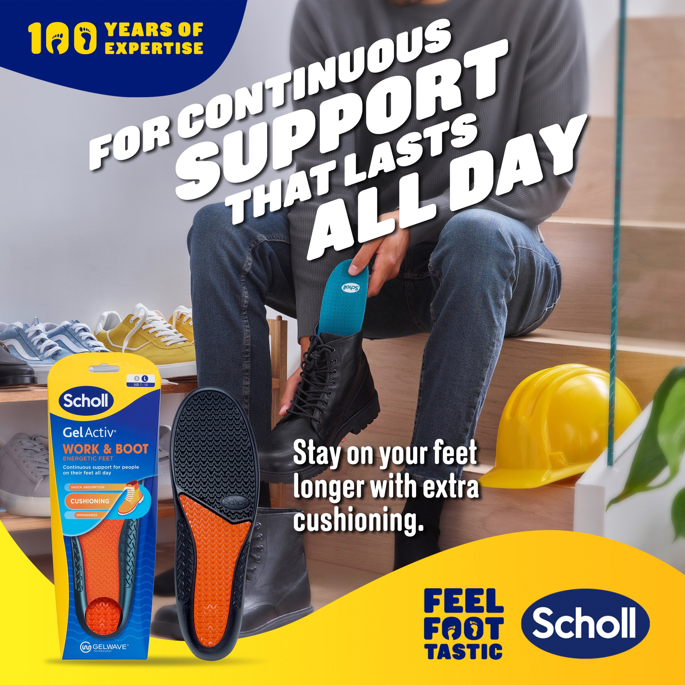 Dr.Scholl's Gel Activ Insole Work & Boot Large 1 each - Image 11