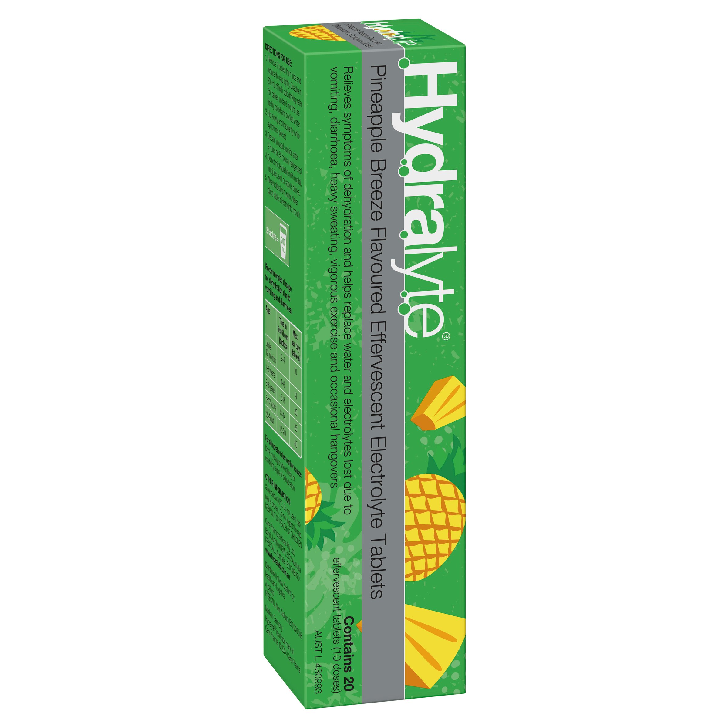 Hydralyte Effervescent Pineapple Breeze 20 tablets - Image 16