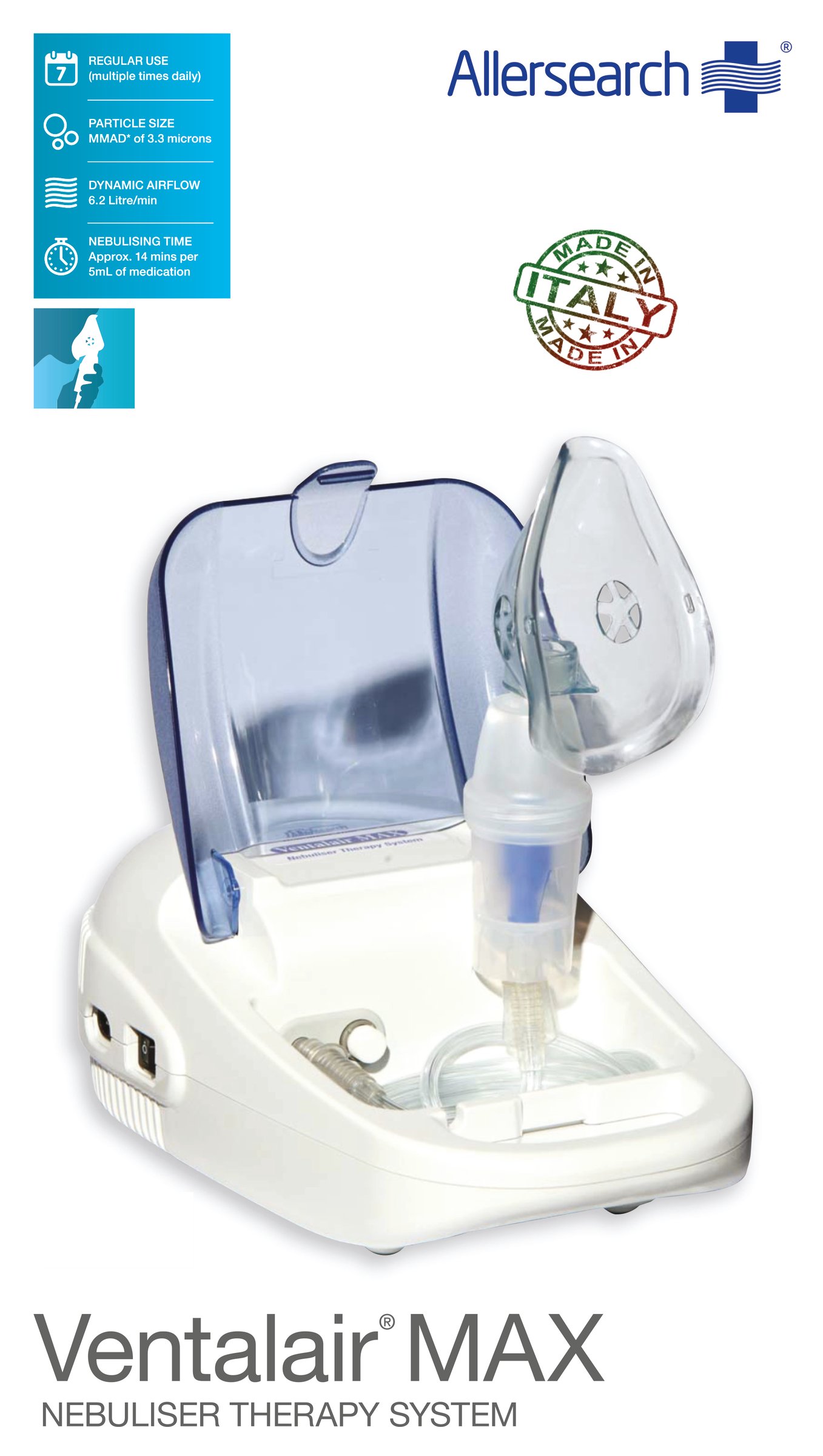 Allersearch Ventalair Max Nebuliser Therapy System 1 each