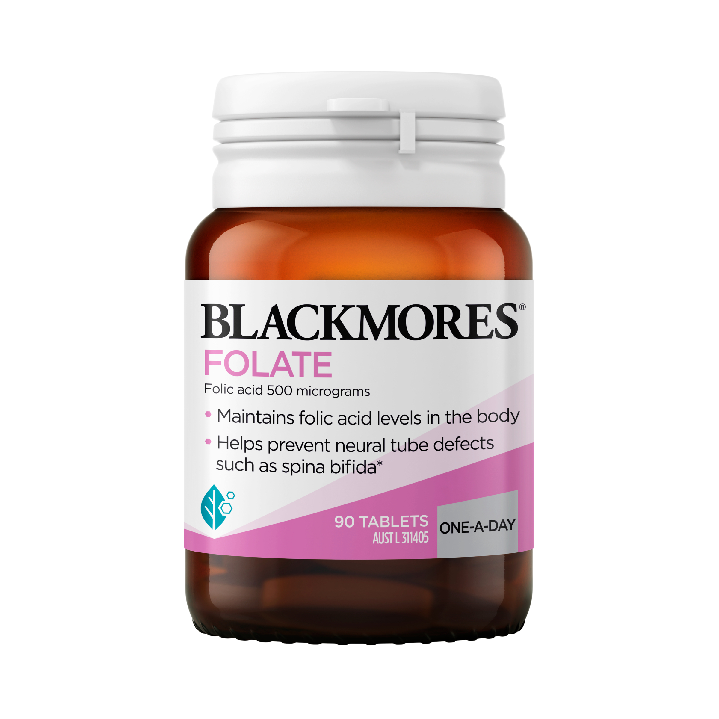 Blackmores Folate 500mcg - 90 tablets - Image 1