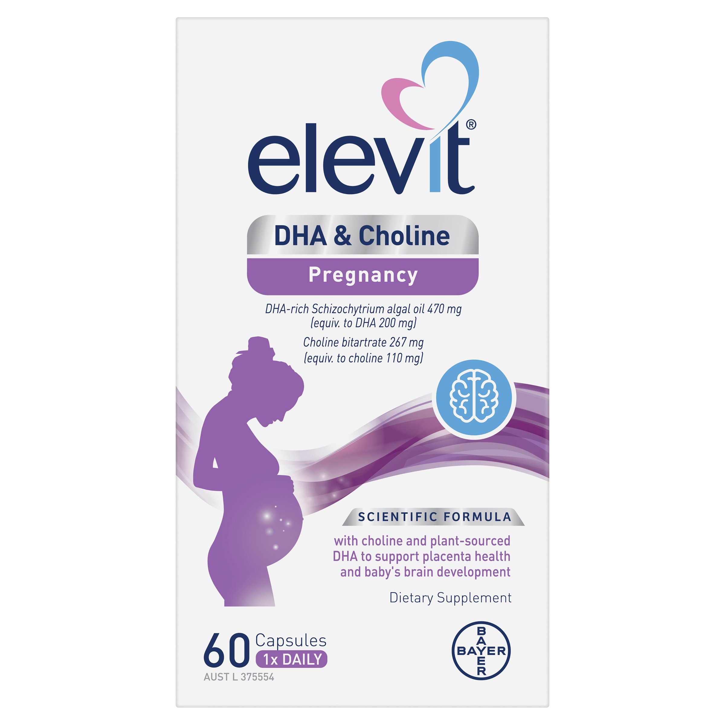 Elevit DHA & Choline For Pregnancy 60 capsules - Image 1