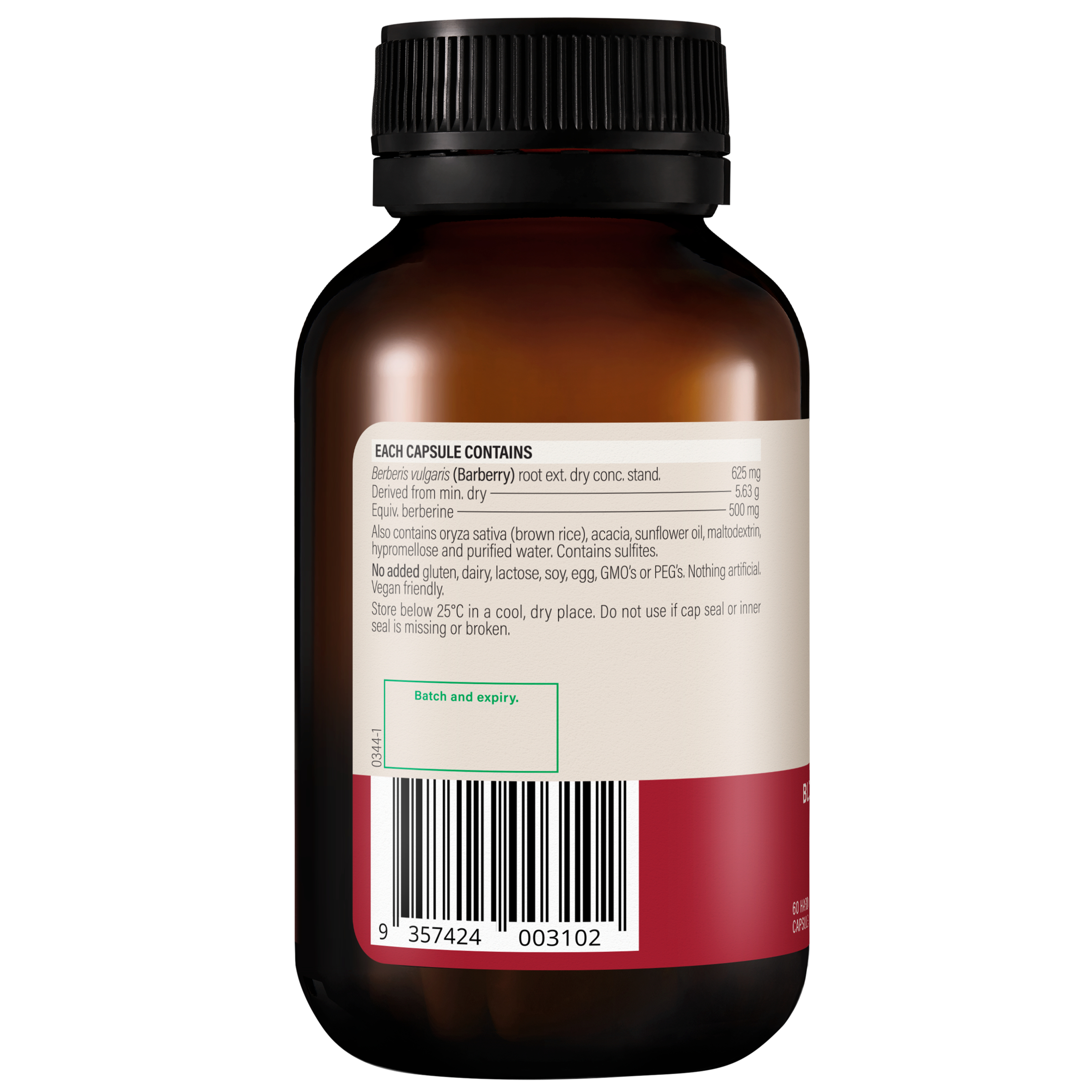 Wanderlust High Strength Berberine 60 capsules - Image 2