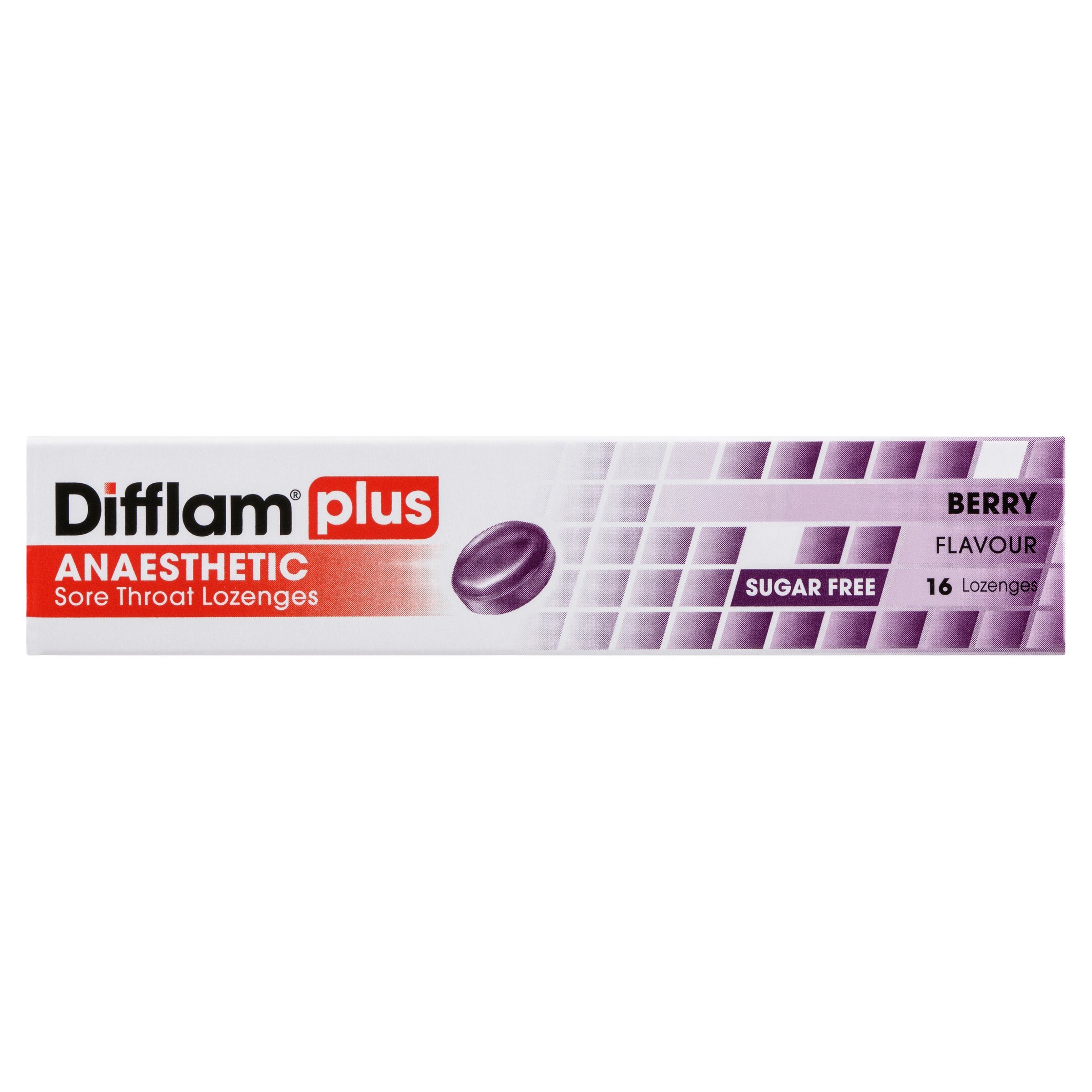 Difflam Plus Anaesthetic Triple Action Wild Berry 16 lozenges - Image 4