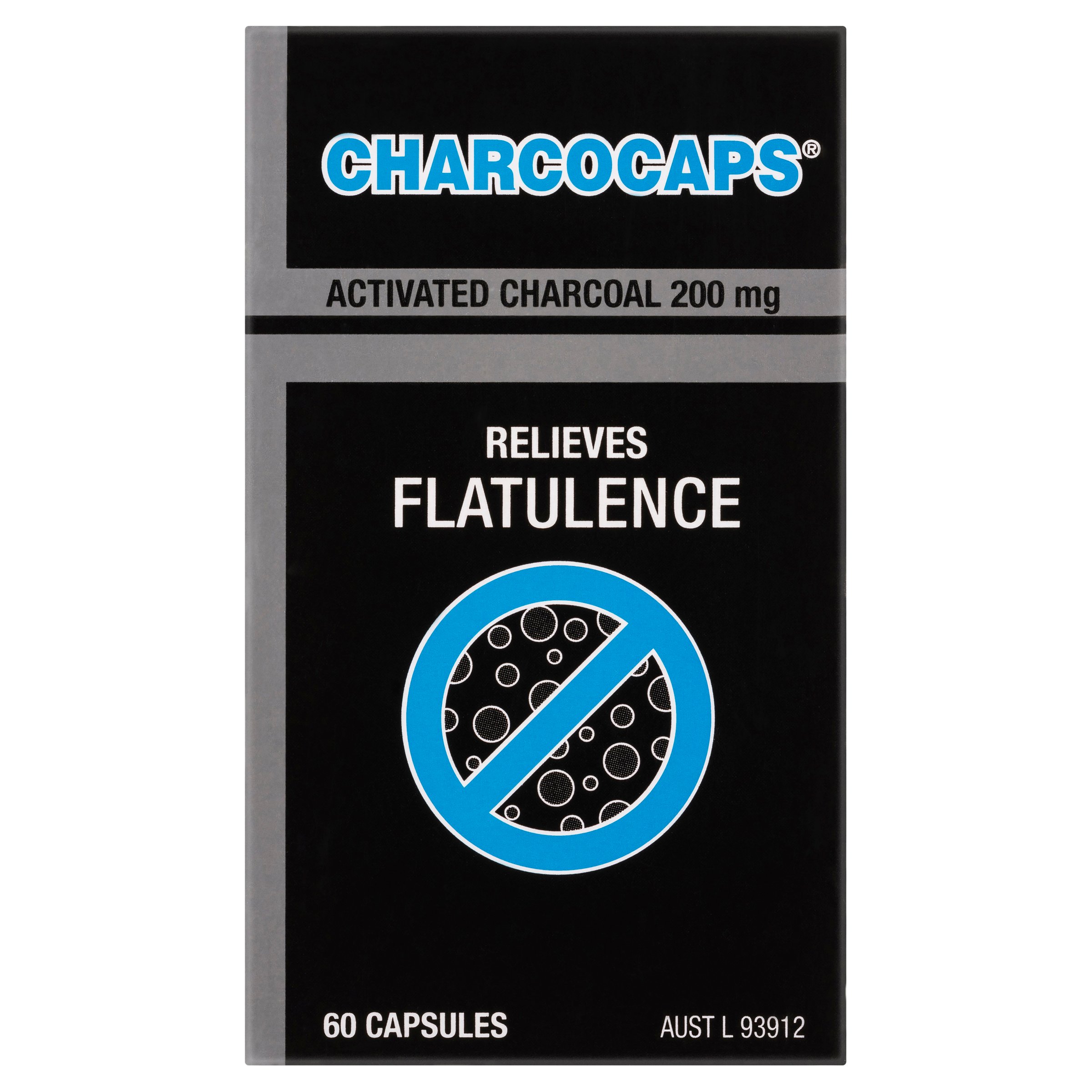 Charcocaps 200mg - 60 capsules - Image 1