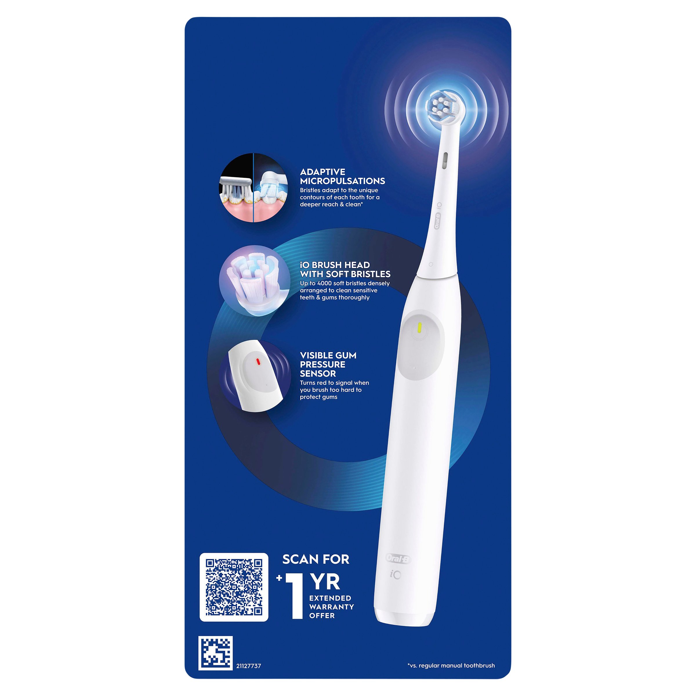 Oral-B iO2 White Electric Toothbrush 1 pack - Image 12