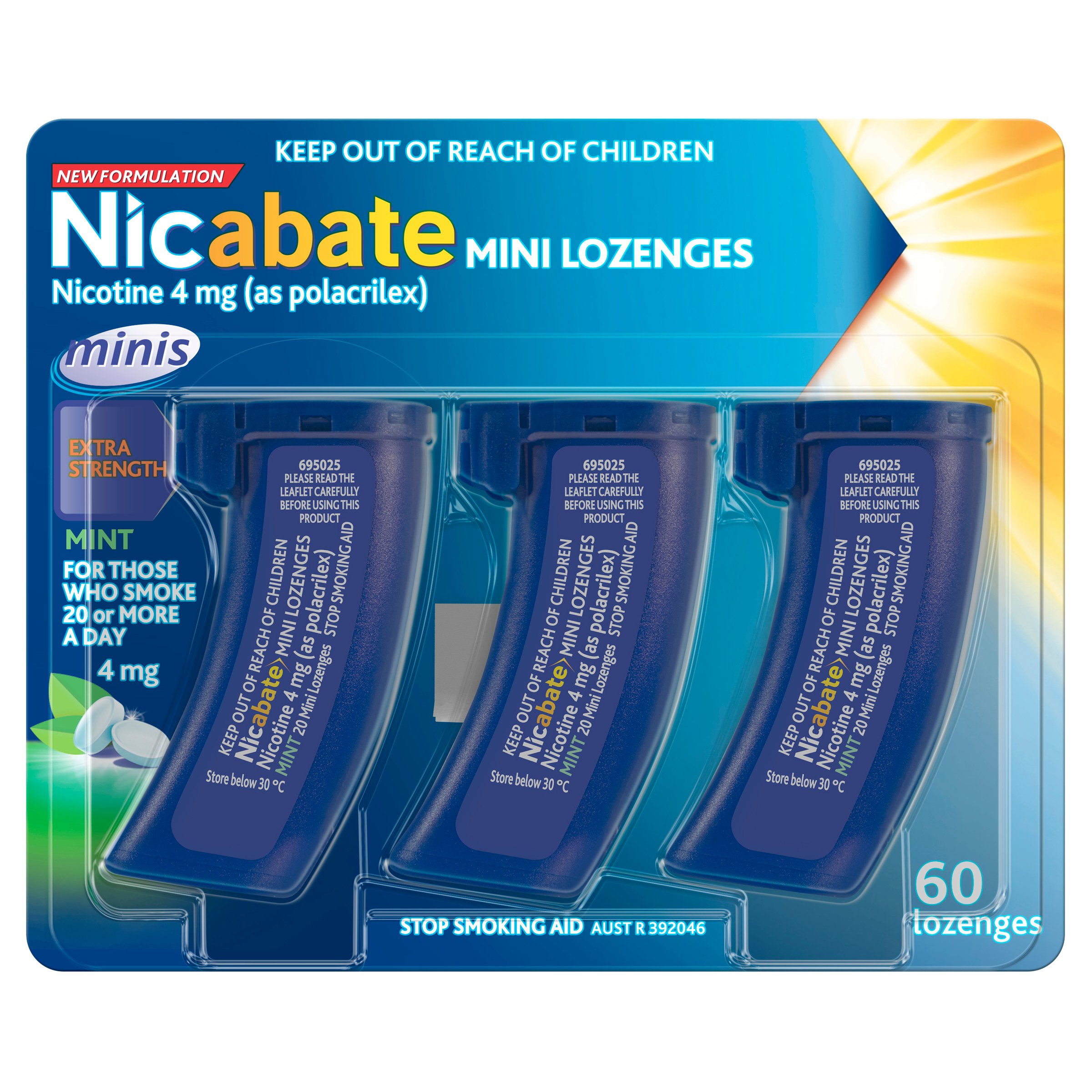 Nicabate Mini 4mg - 60 lozenges - Image 1
