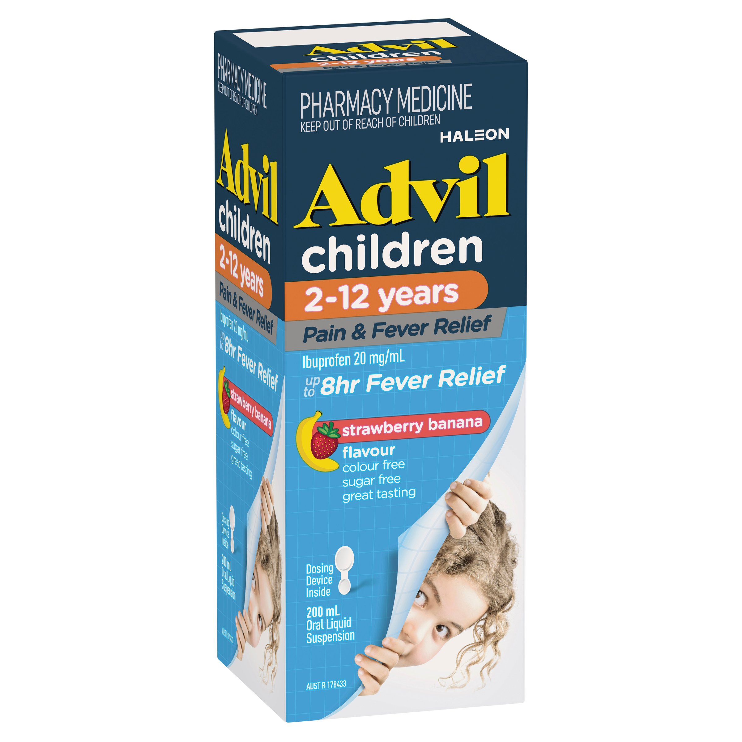 Advil Children’s Pain & Fever Relief 2yrs - 12 yrs Suspension 200ml - Image 8