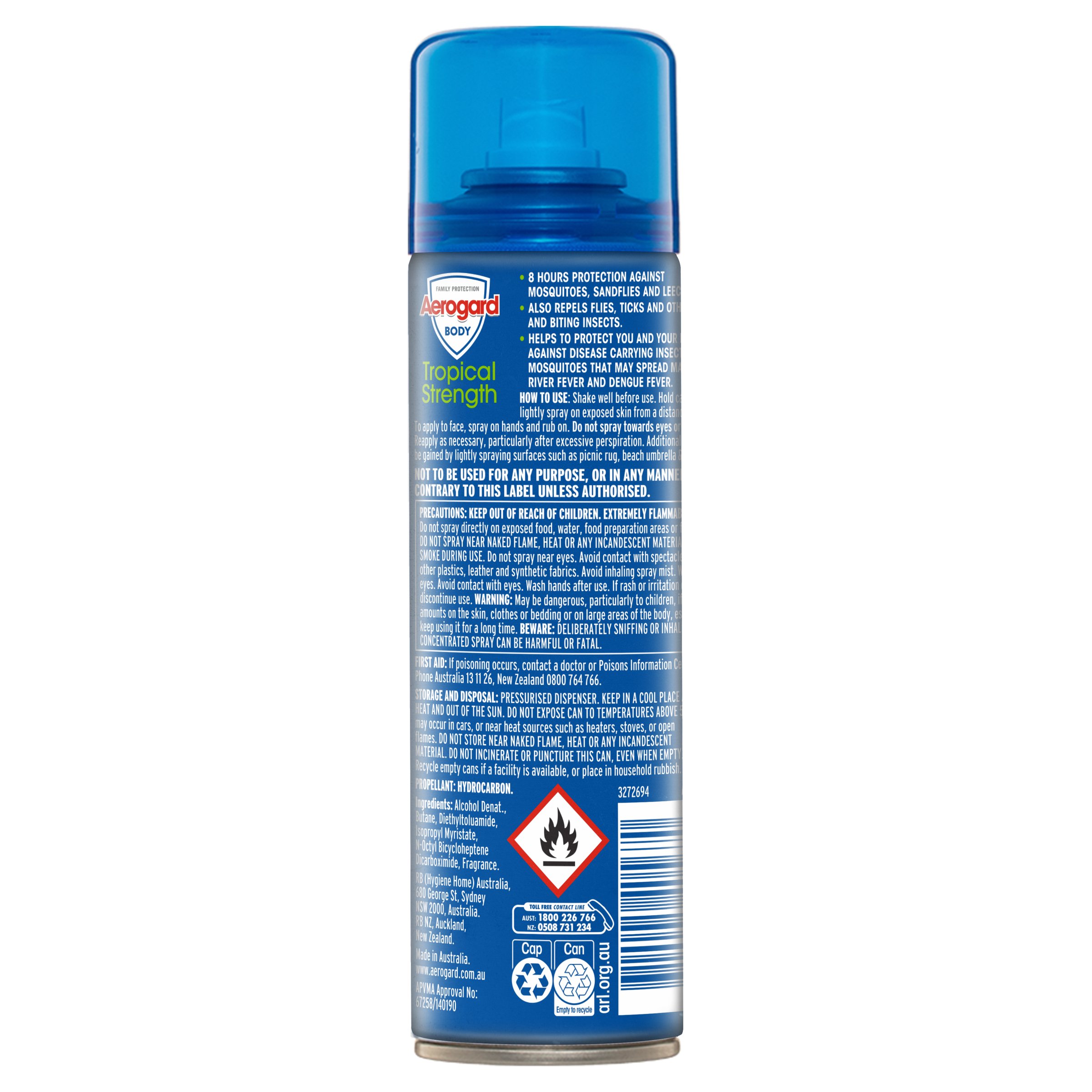 Aerogard Tropical Strength Aerosol 150g - Image 2