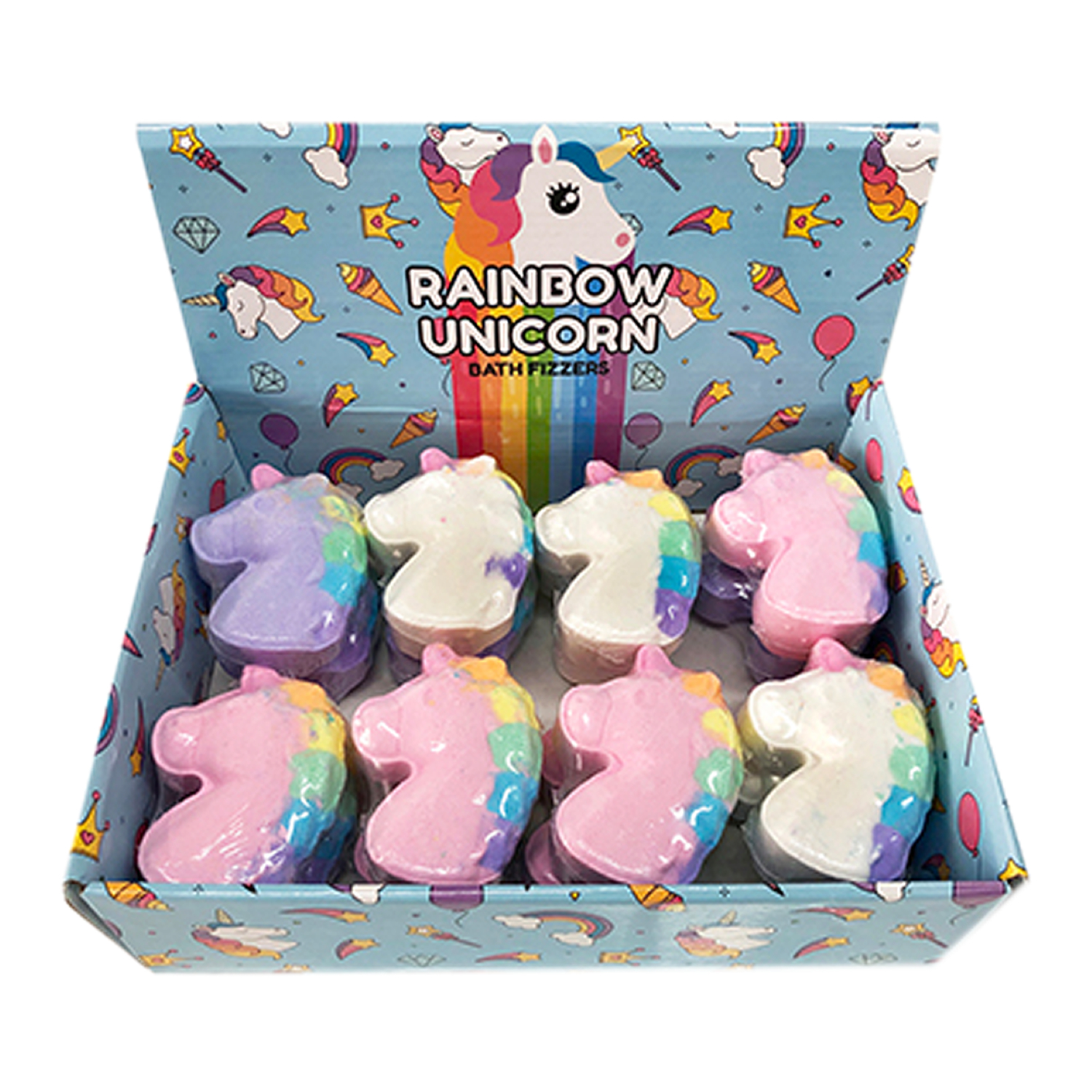 GFA Bath Fizzer Unicorn Rainbow 1 each