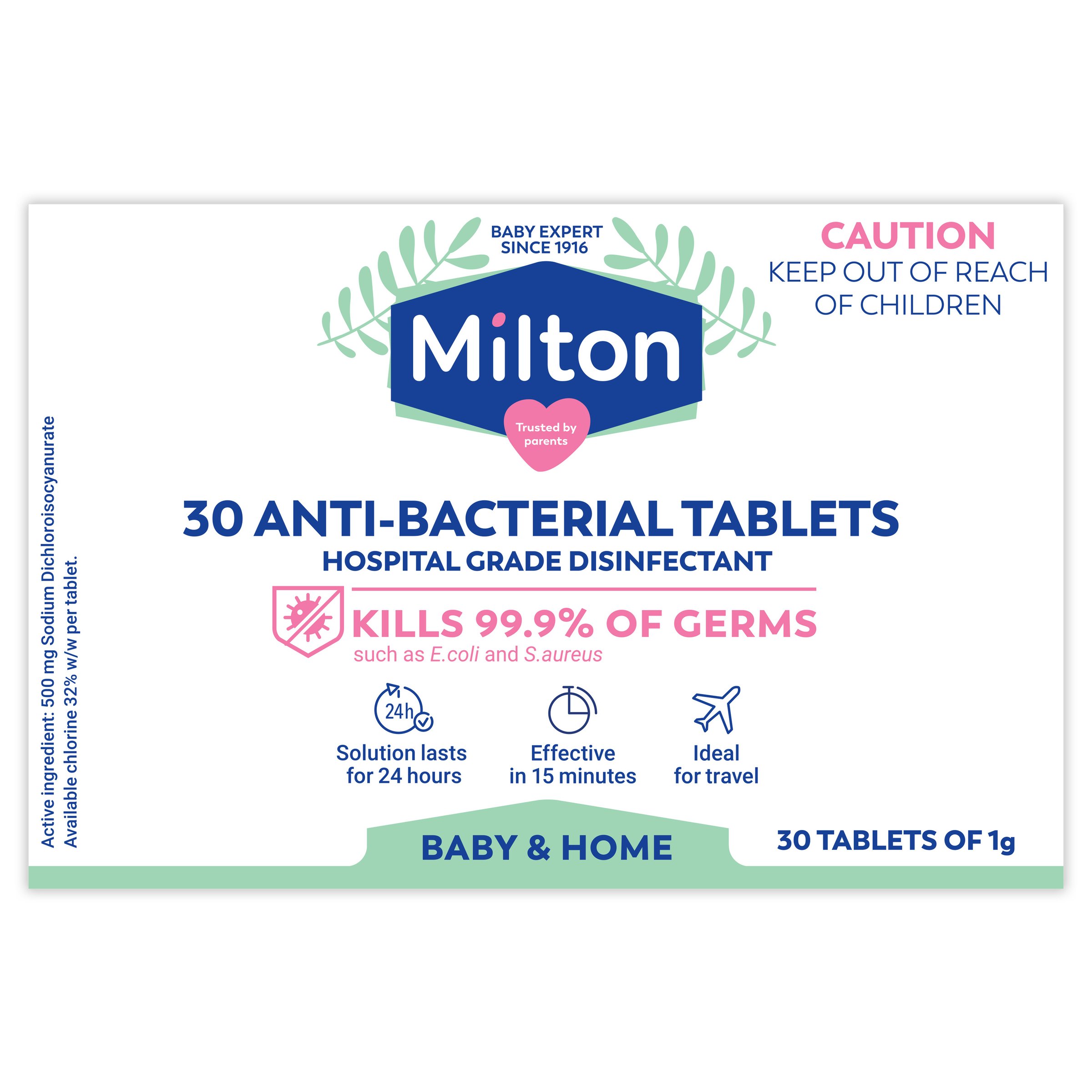 Milton Anti-Bacterial 30 tablets - Image 1
