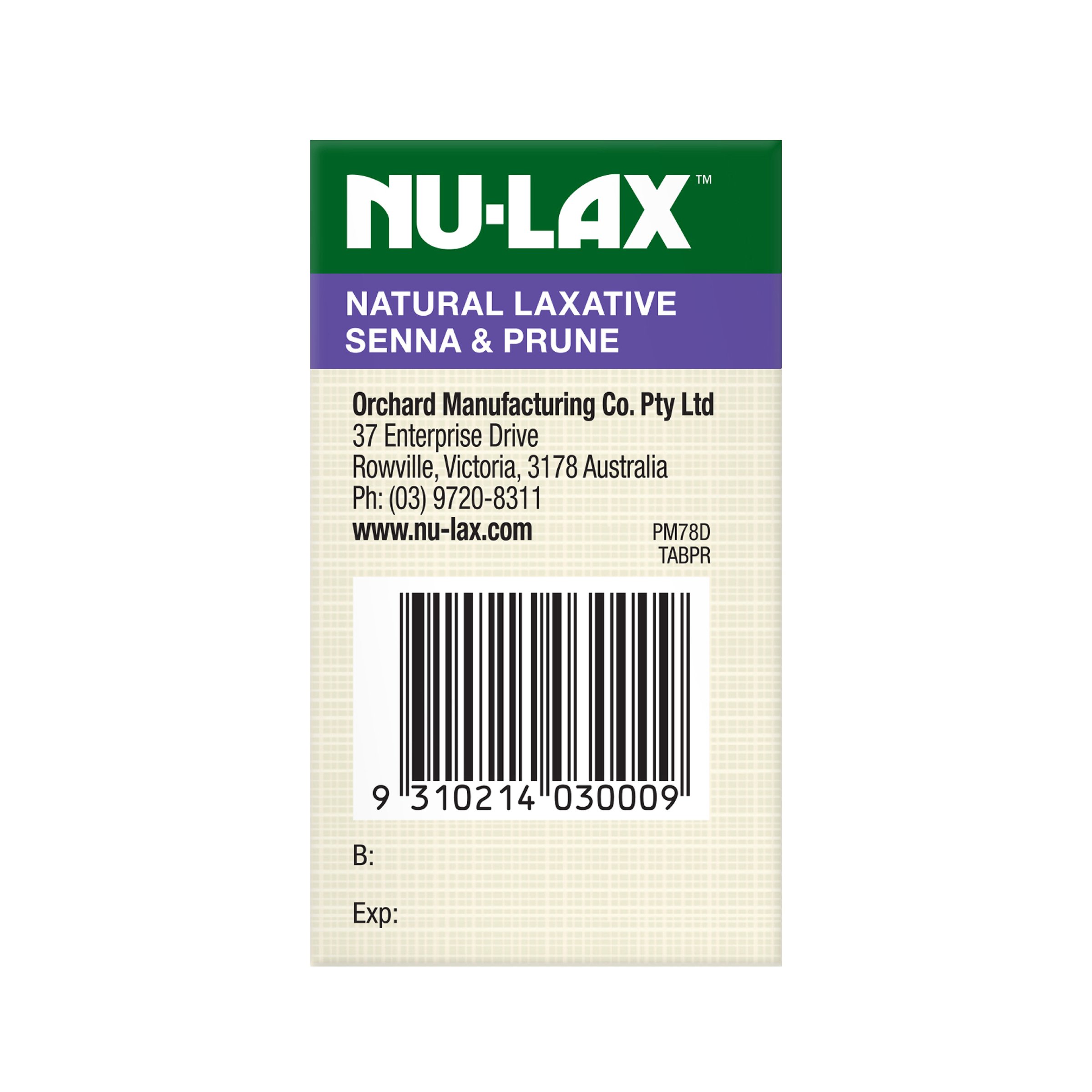 Nu-Lax Natural Laxative Senna & Prunes 40 tablets - Image 5