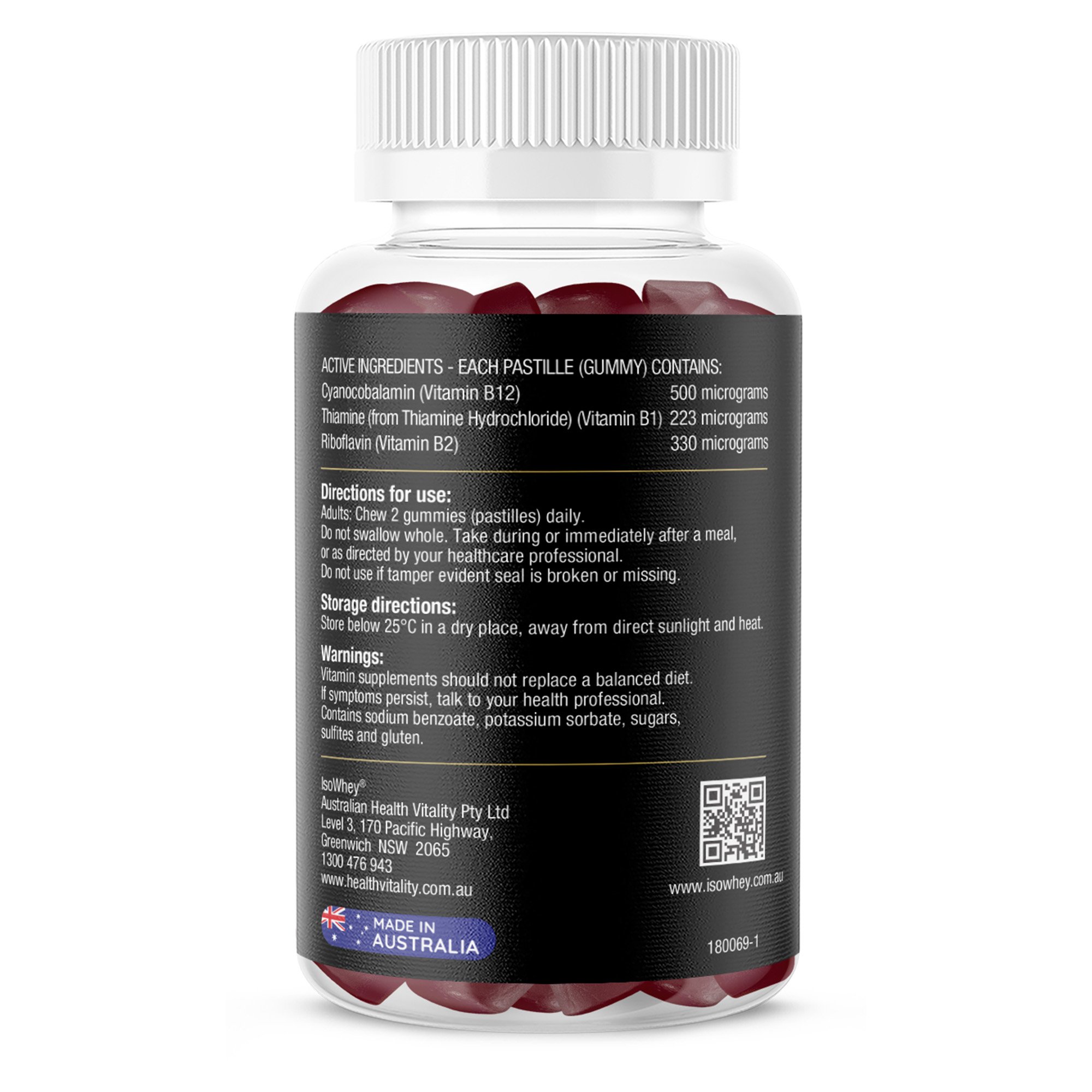 Isowhey Vitamin B Complex Gummies 60 Pastilles - Image 2