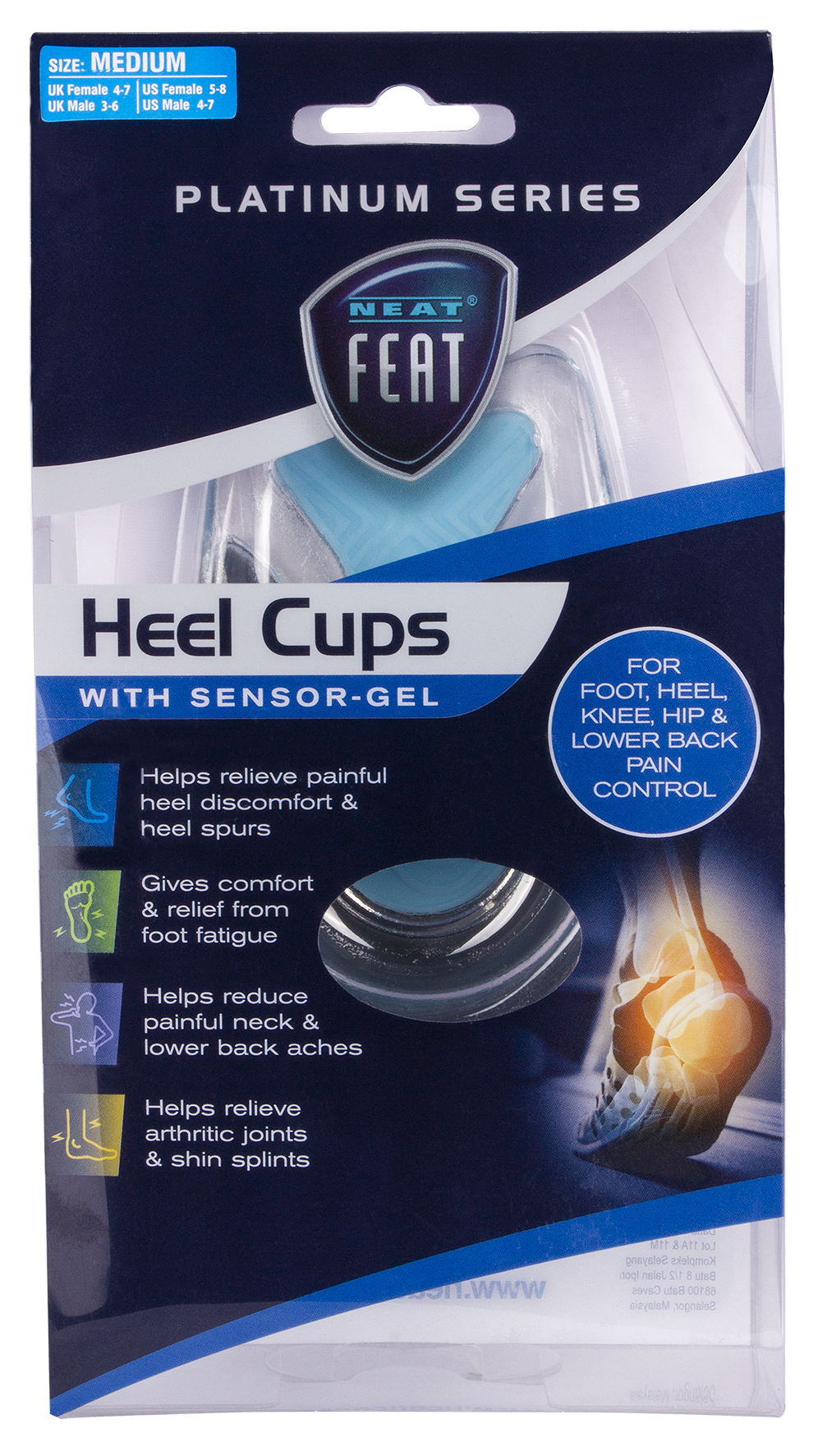 Neat Feat Gel Heel Cups Medium 1 pair