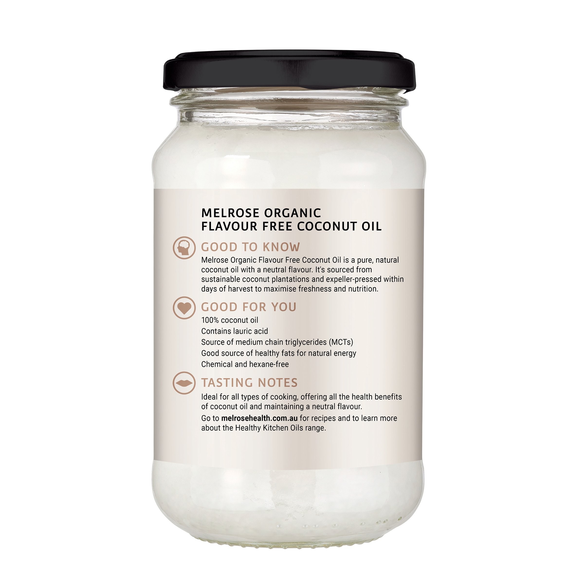 Melrose Organic Flavour Free Coconut Oil 325ml - Image 3
