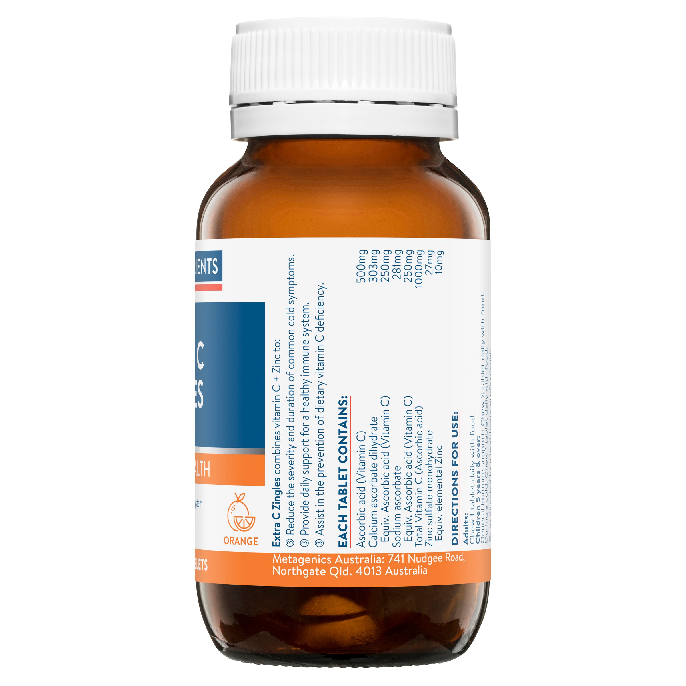 Ethical Nutrients Extra C Zingles Orange 50 chewable tablets - Image 4