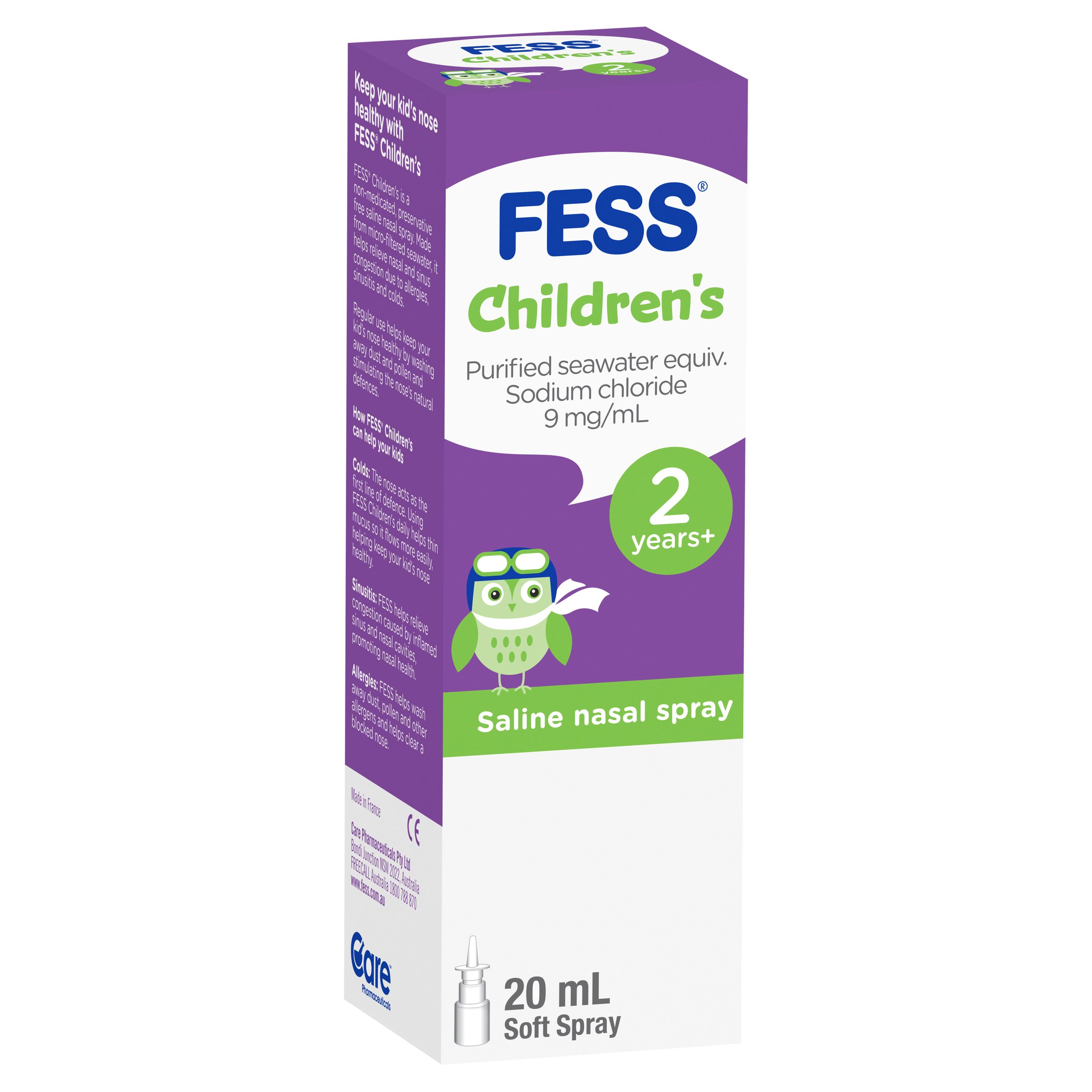 Fess Children's Nasal Saline Spray 2 Years+ 20ml - Image 12
