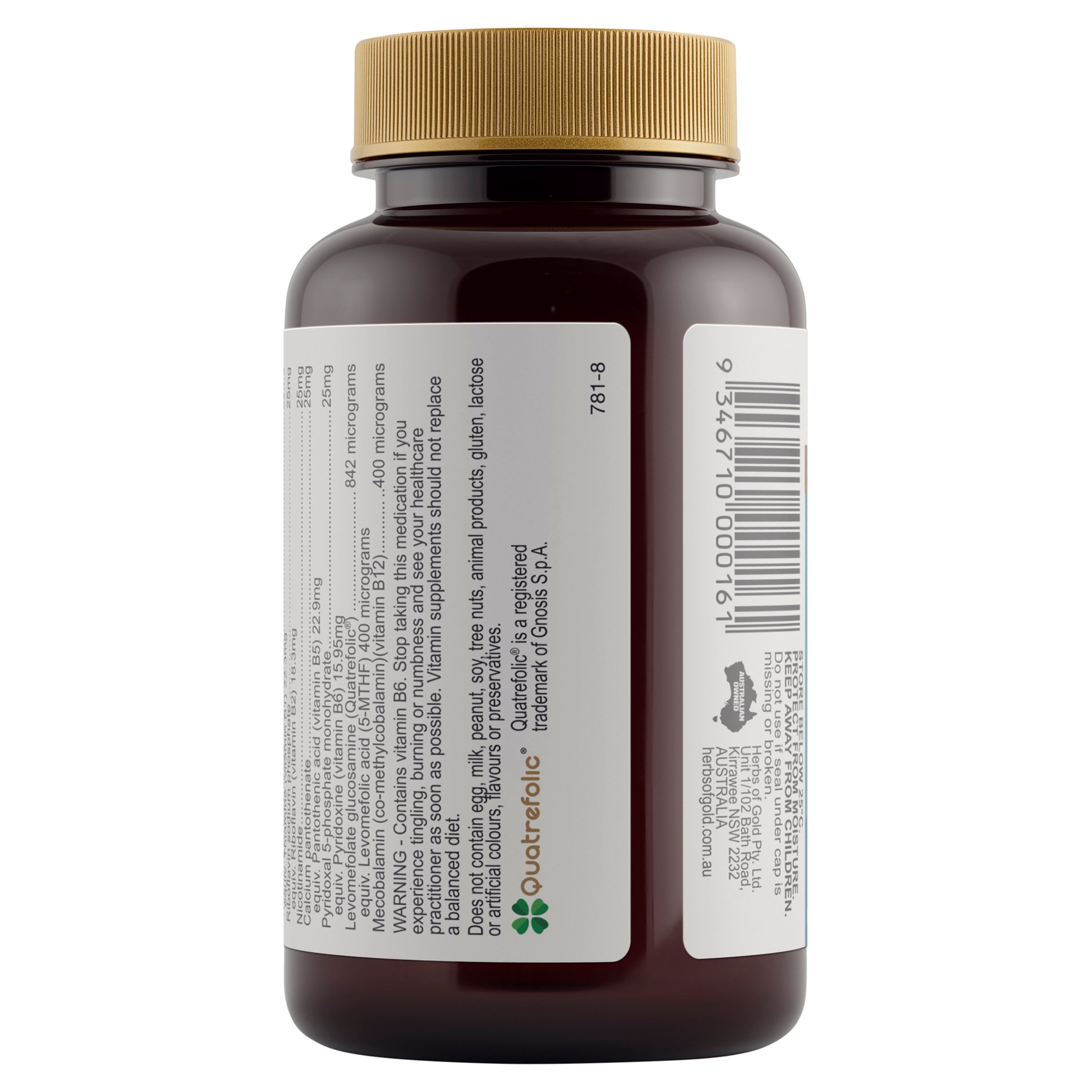 Herbs of Gold Activated B Complex 60 capsules - Image 3