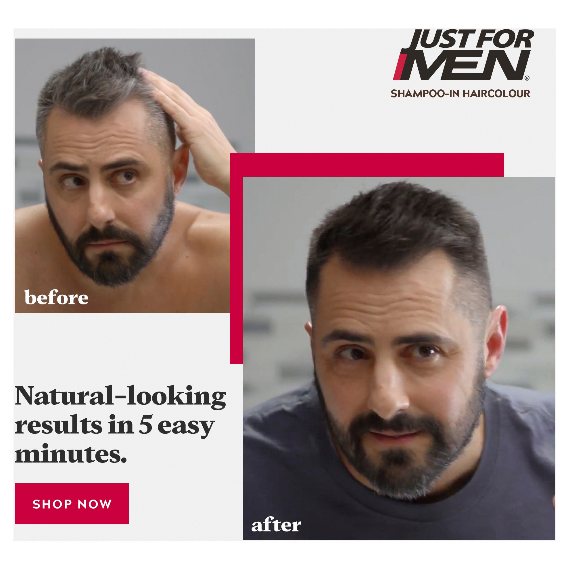 Just For Men Shampoo-In Haircolour Natural Light Brown 1 pack - Image 7