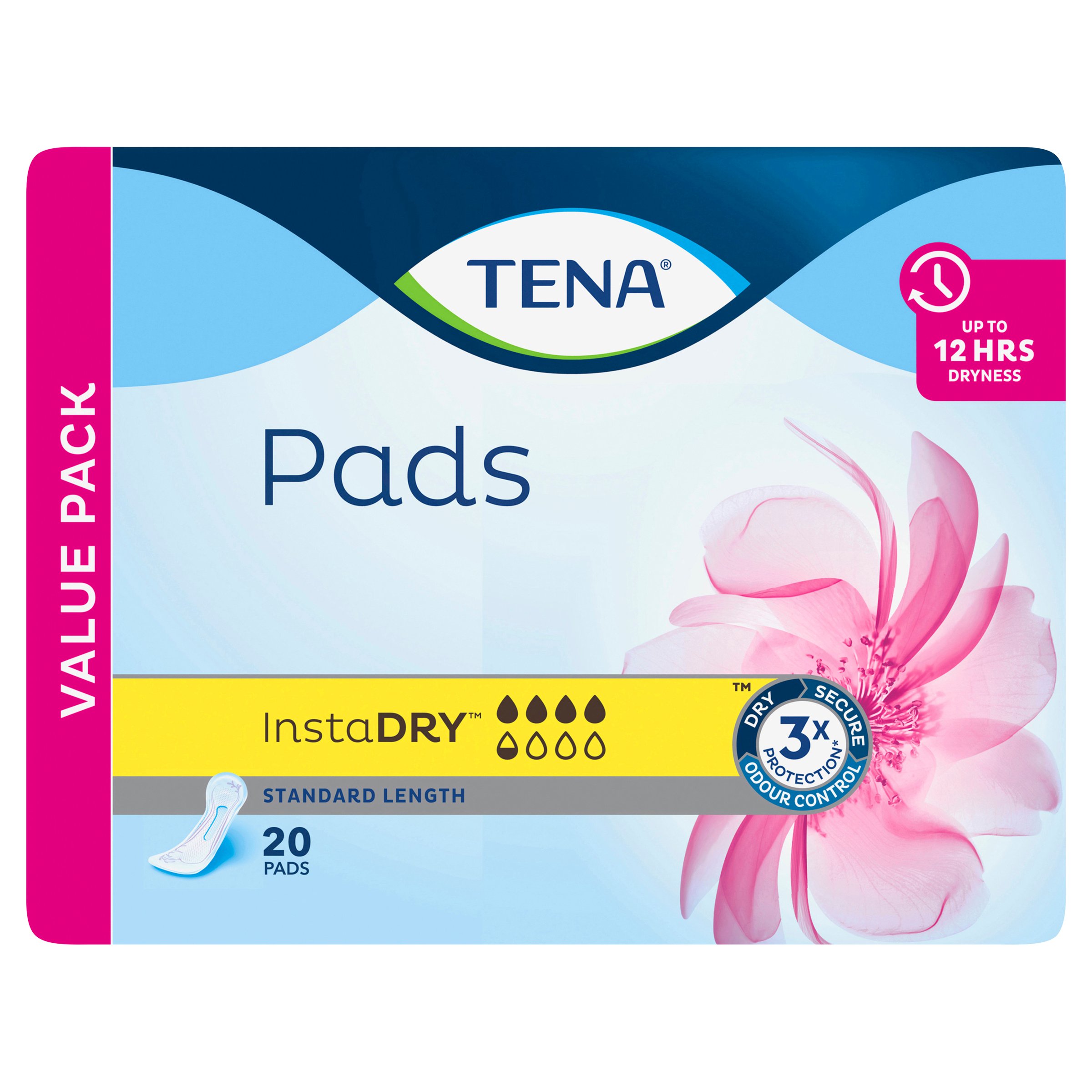 Tena Pads InstaDry Standard Length 20 pack - Image 2