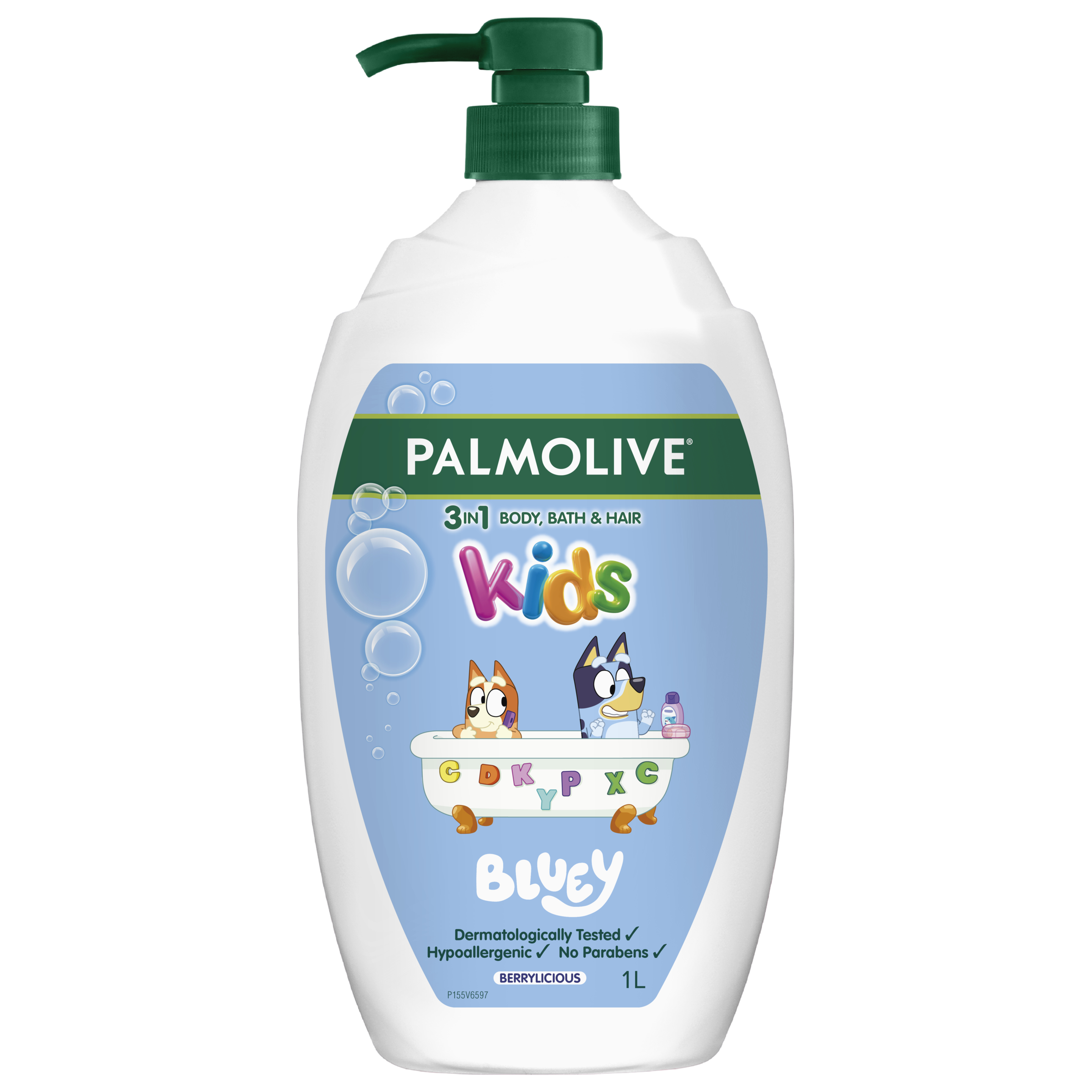 Palmolive 3In1 Bluey Kids Body Bath Hair 1L - Image 1