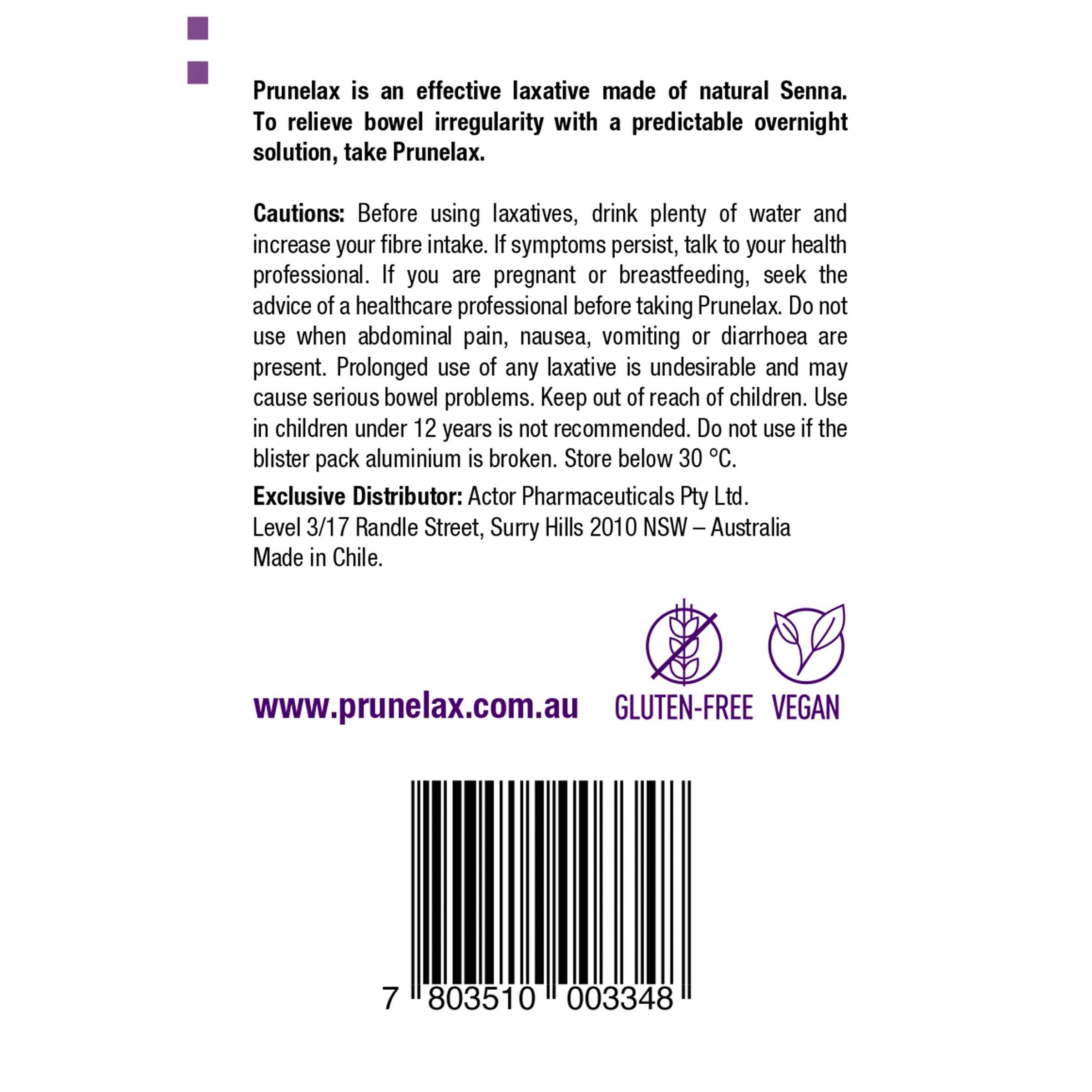 Prunelax Extra Strength Laxative 80 tablets - Image 2