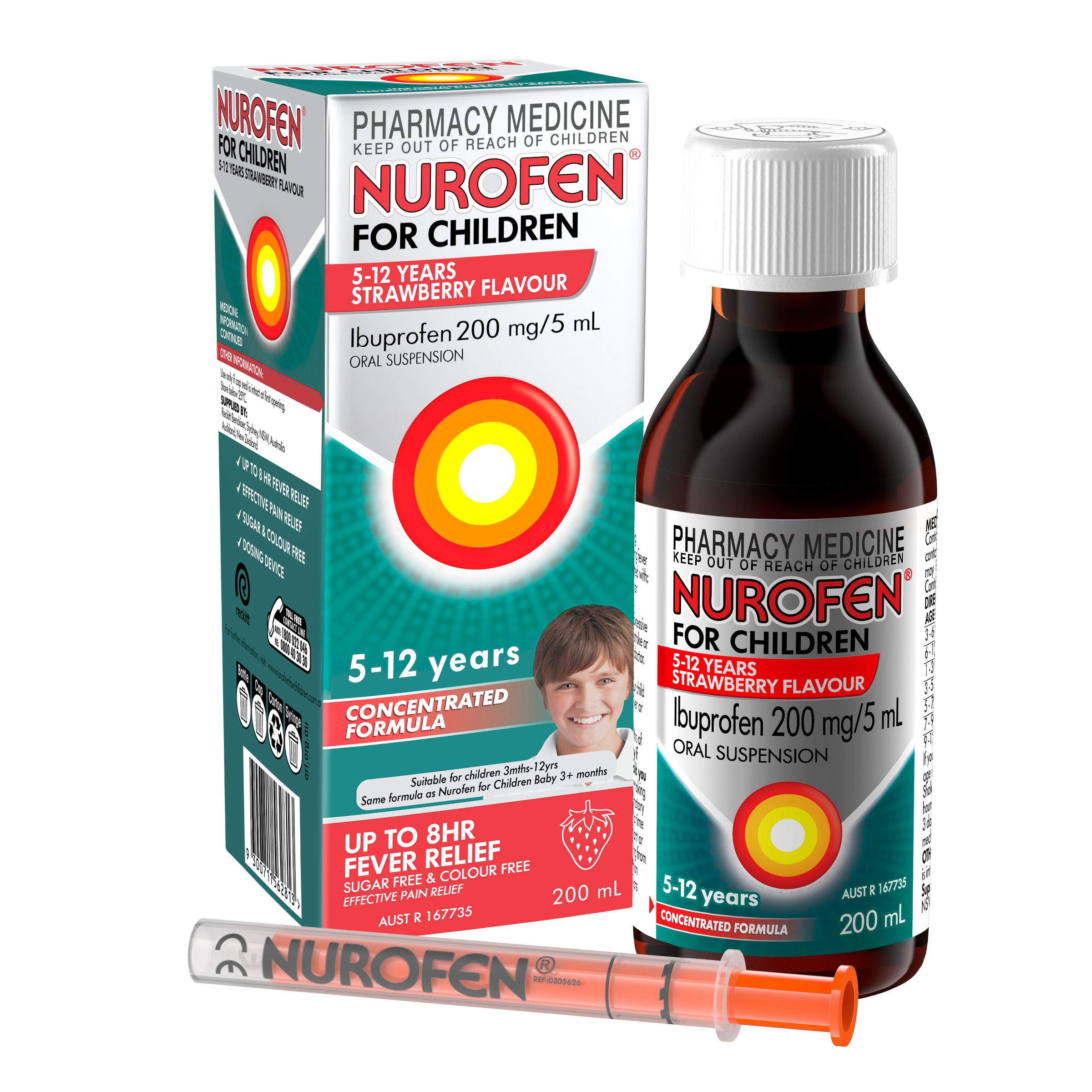 Nurofen For Children 5-12 Years Strawberry 200ml - Image 8