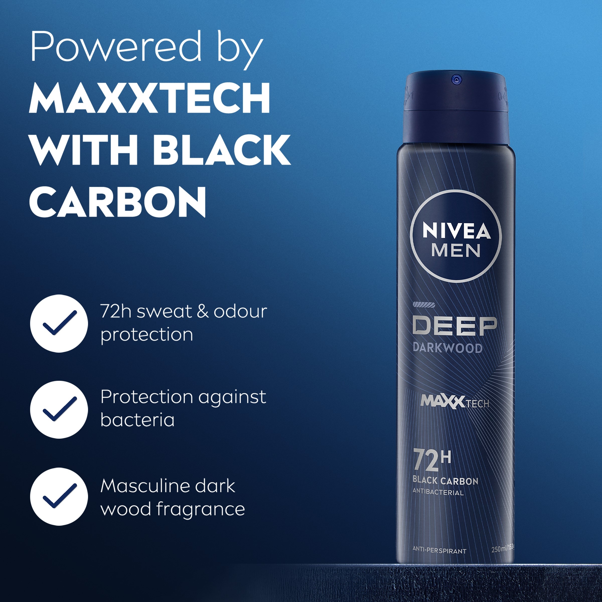 Nivea Men Deodorant Spray Deep 250ml - Image 6