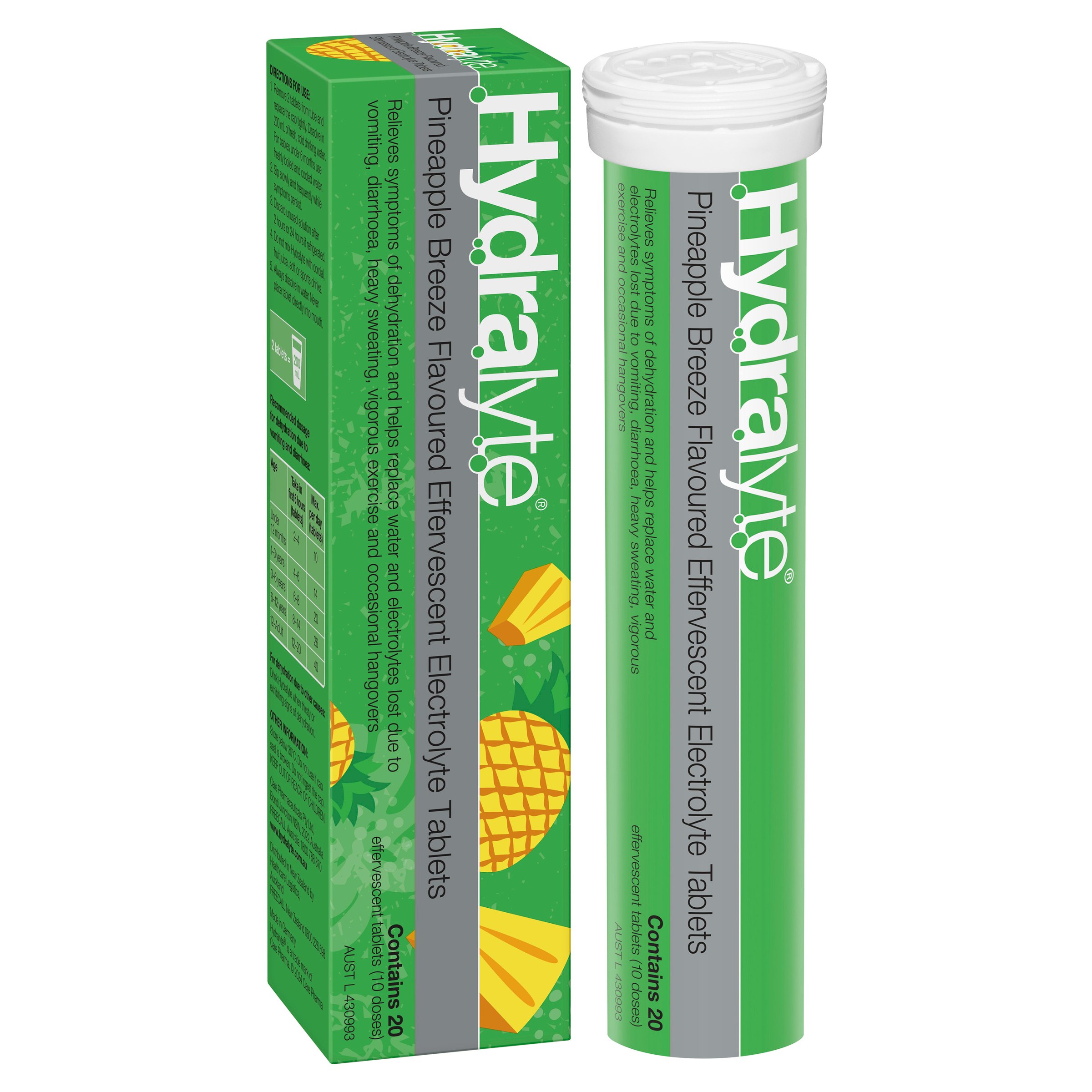 Hydralyte Effervescent Pineapple Breeze 20 tablets - Image 6