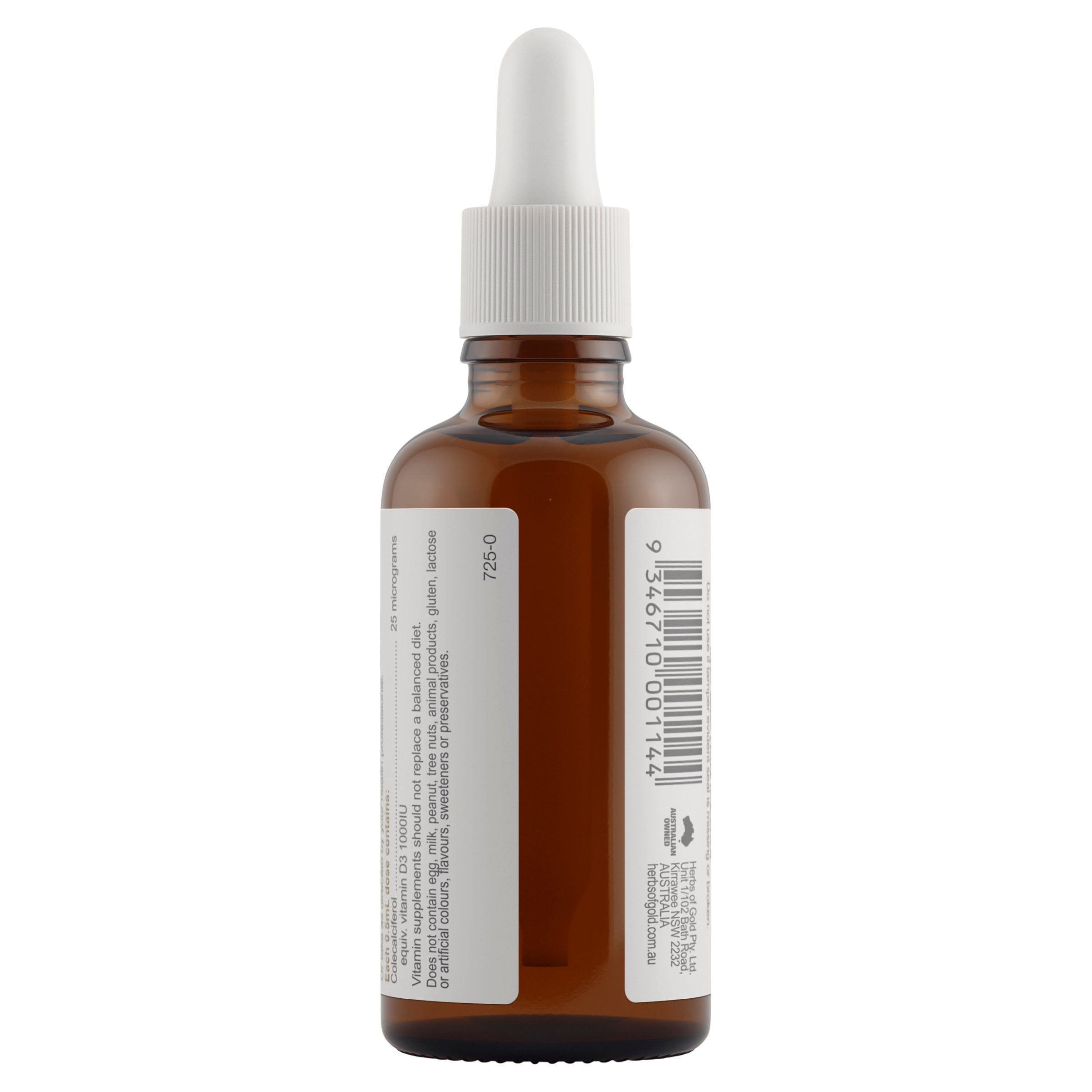 Herbs of Gold Vitamin D3 1000 Liquid 50ml - Image 3