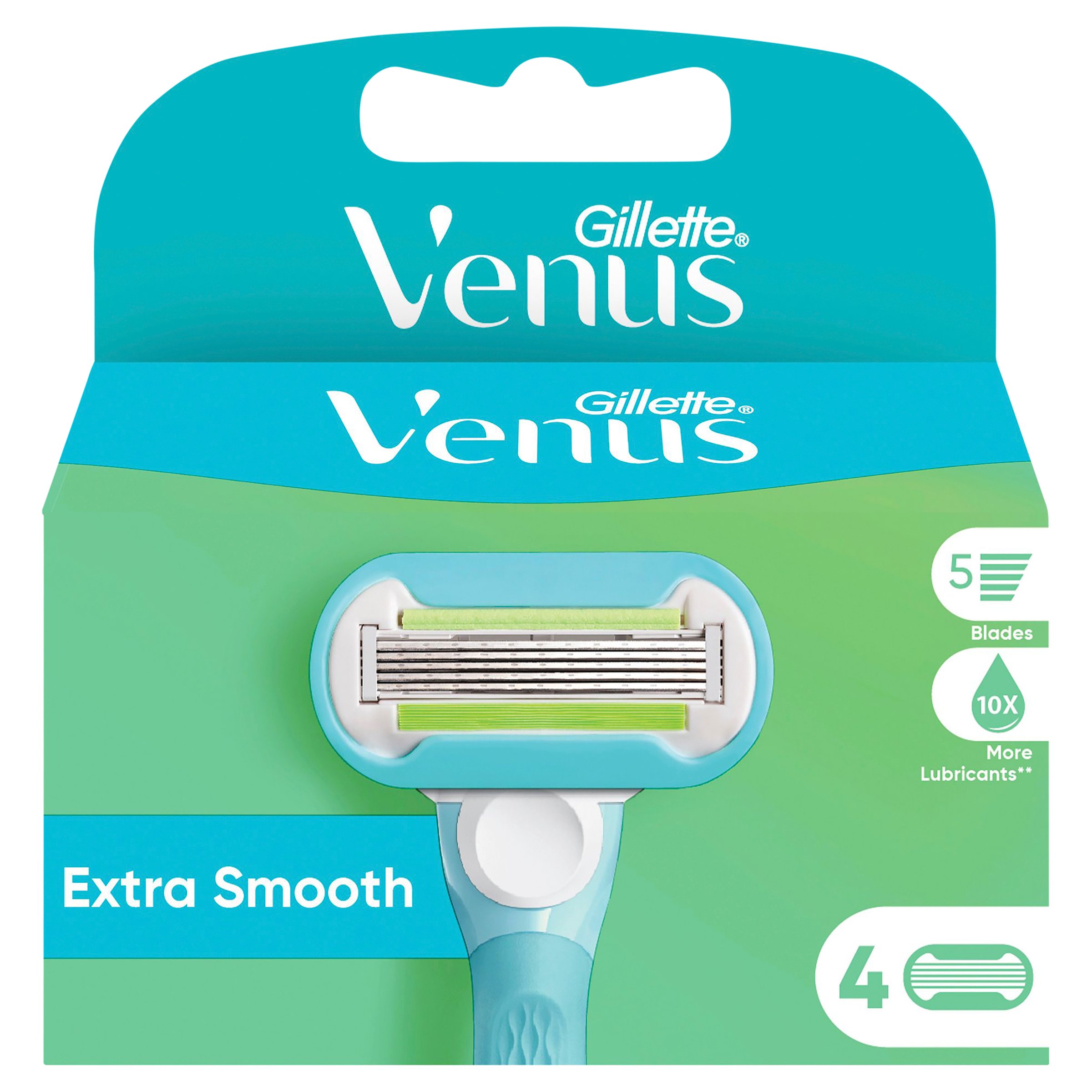Gillette Venus Extra Smooth Women's Razor Blade Refills 4 pack - Image 1