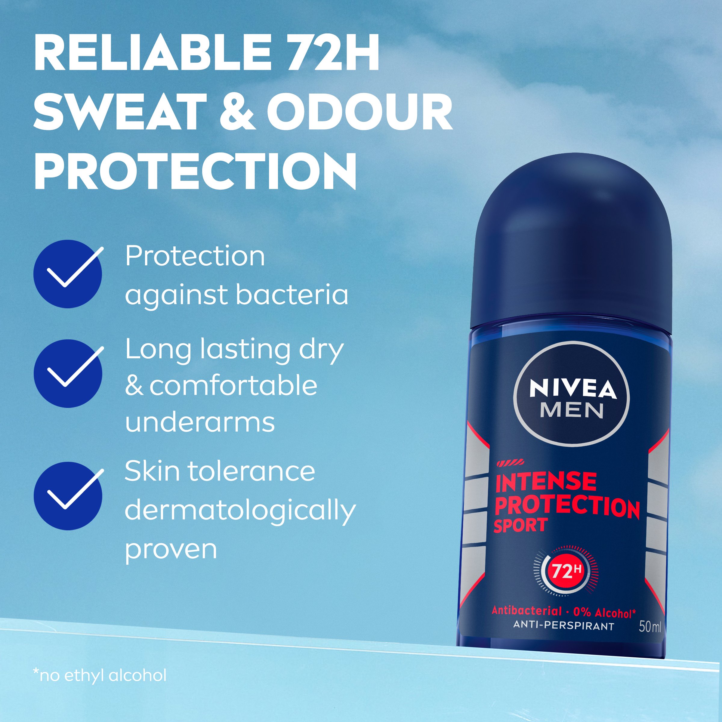 Nivea Men Deodorant Roll On Intense Protection 50ml - Image 5