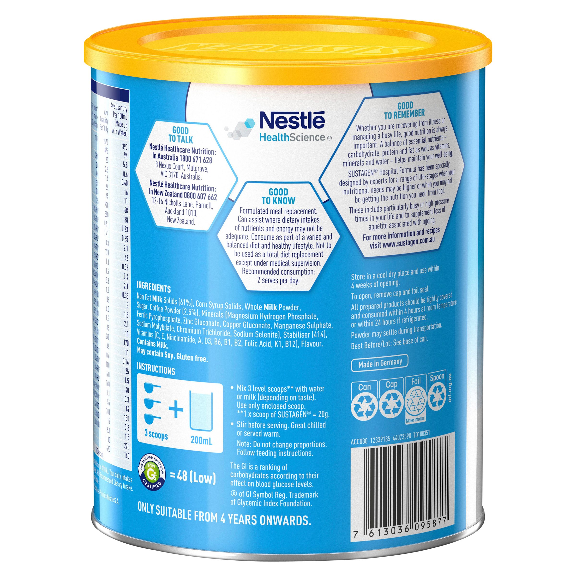Sustagen Hospital Formula Coffee Flavour 840g - Image 3