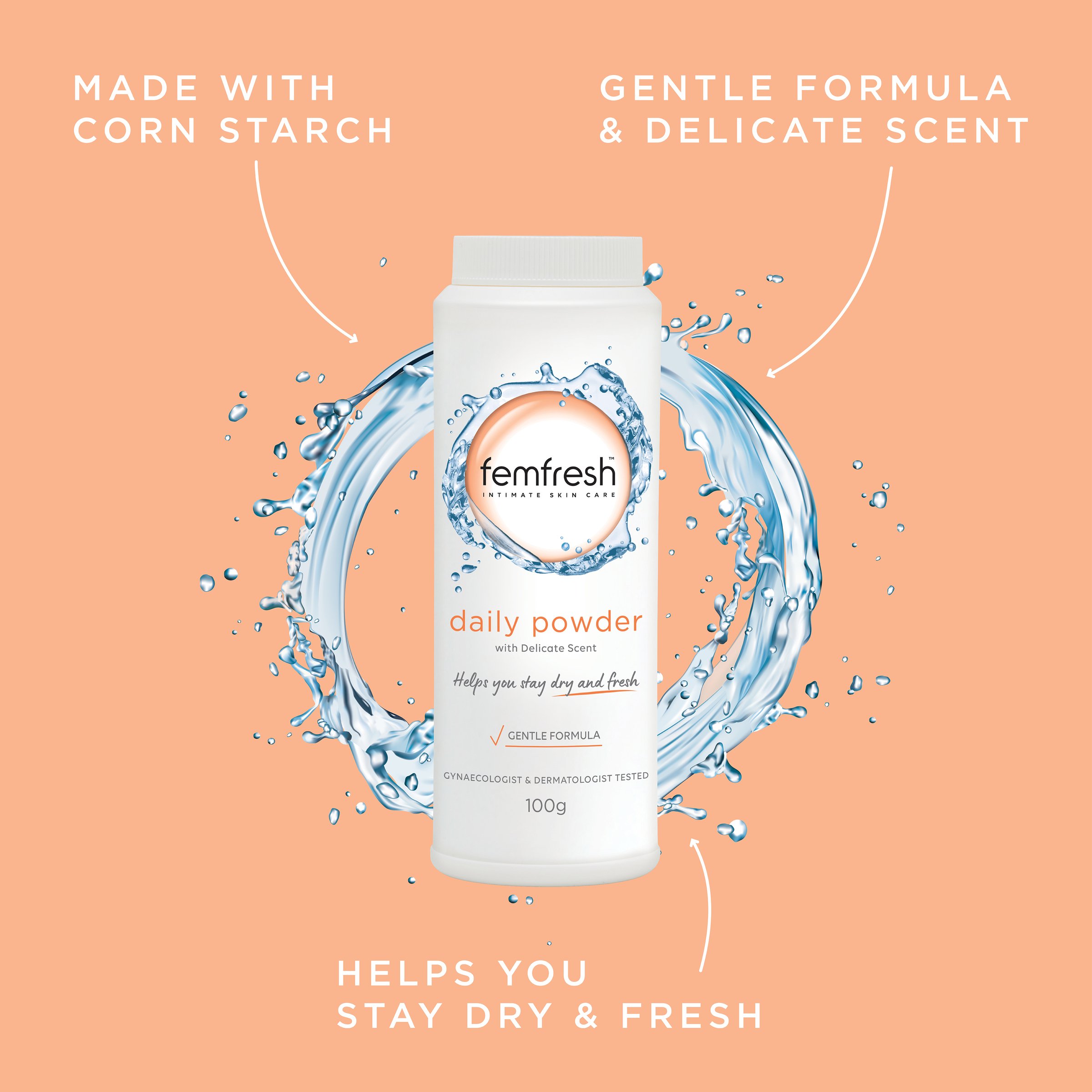 Femfresh Intimate Hygiene Powder Talc Free 100g - Image 9