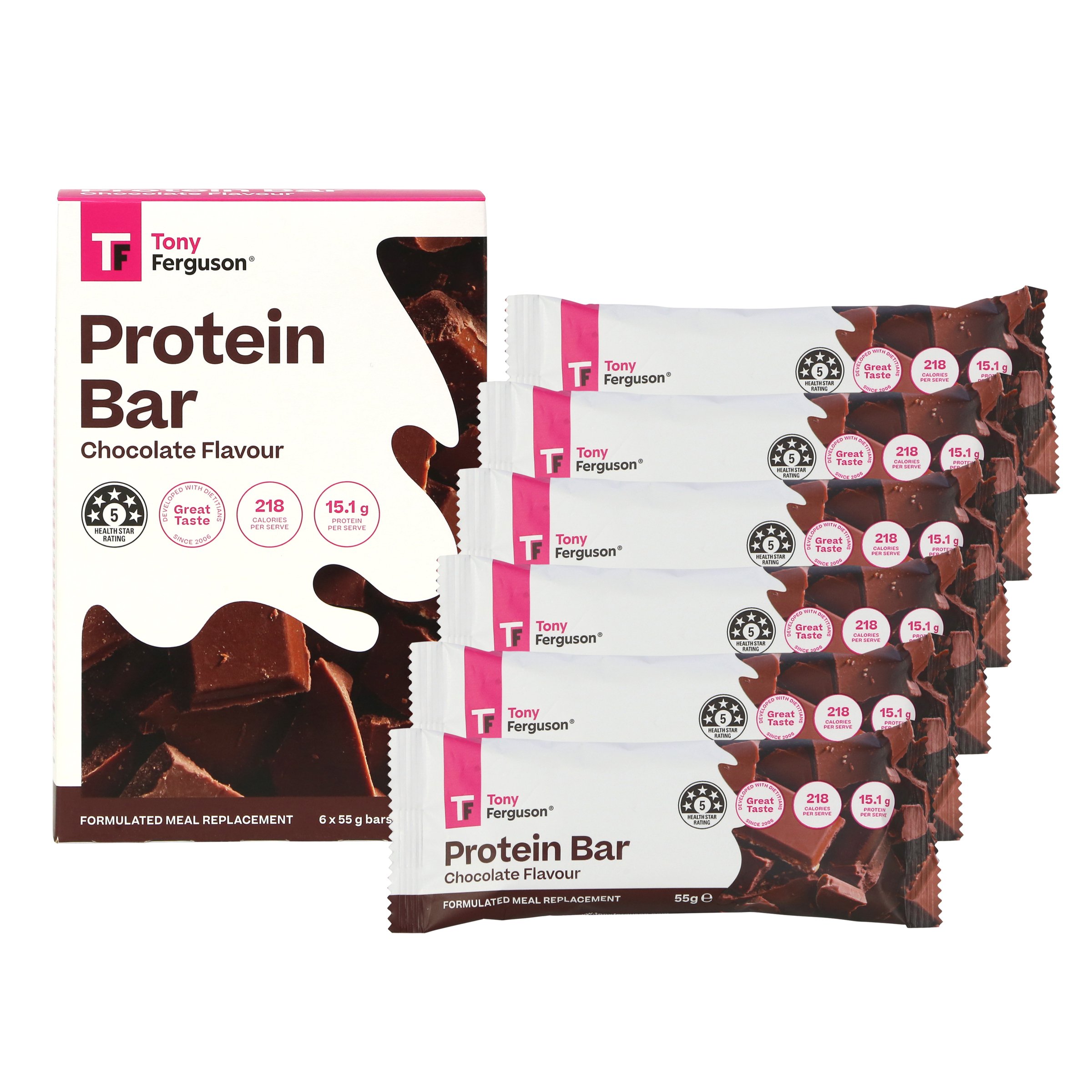 Tony Ferguson Protein Meal Replacement Chocolate Bar 6 pack - Image 4