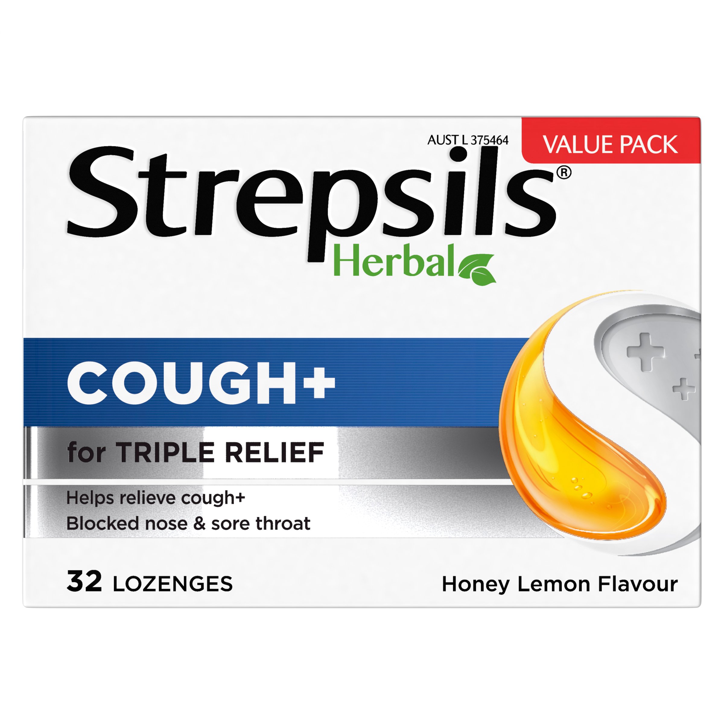 Strepsils Herbal Honey Lemon 32 lozenges - Image 1