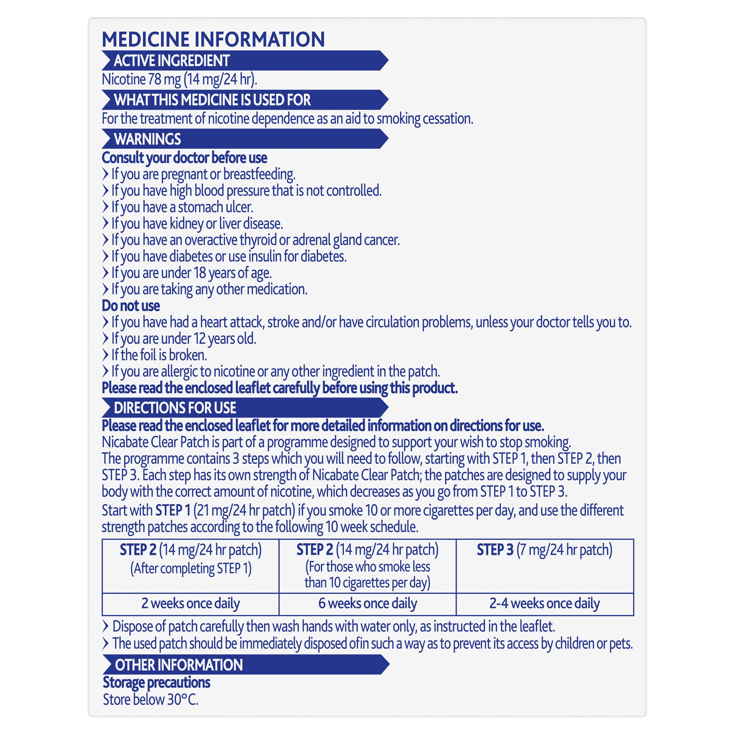 Nicabate Clear Patch 14mg Step 2 - 7 patches - Image 2